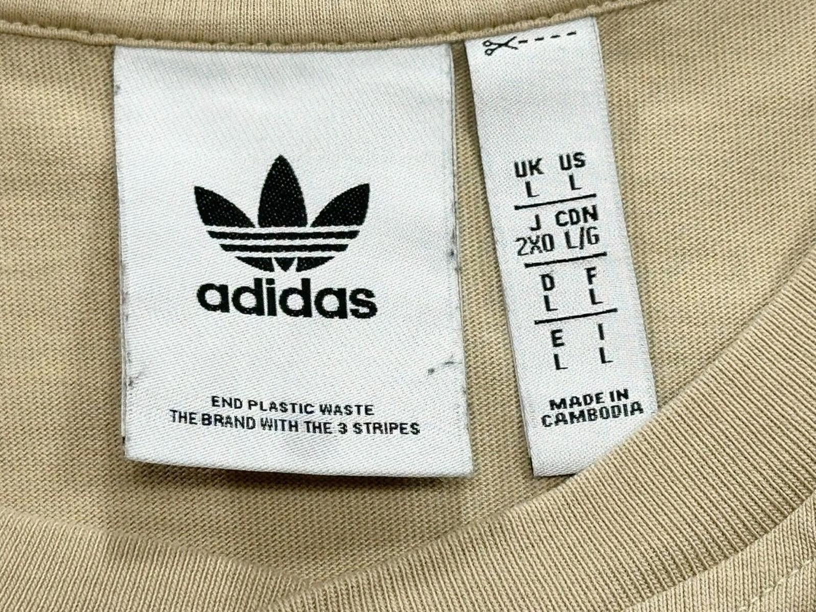 Adidas Adidas Puff Sleeve Embroidered Graphic T-Shirt Brown Mens L Size US L / EU 52-54 / 3 - 6 Thumbnail