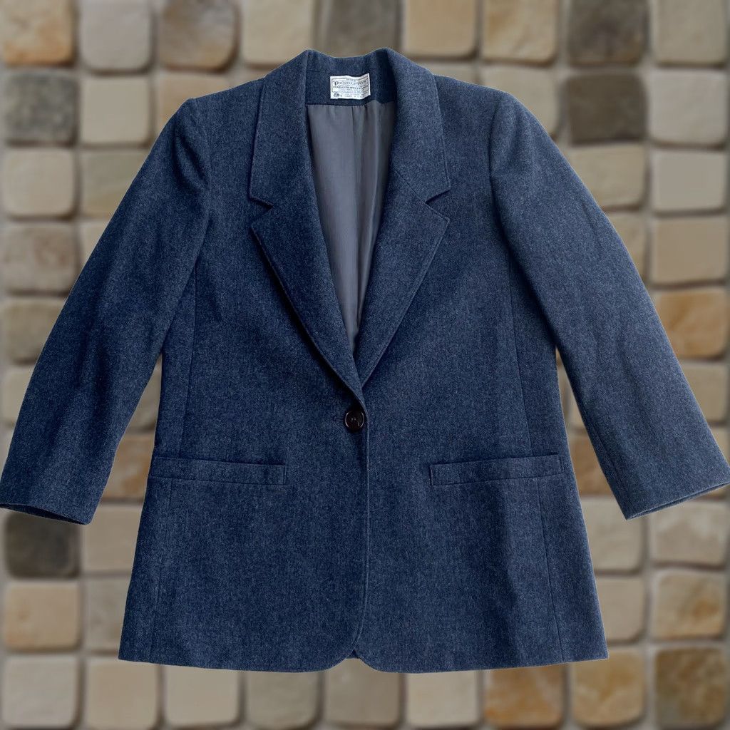 Pendleton VINTAGE Pendleton Women's Blazer 90s 100% Virgin Wool Made in USA Sz 6 Gray Size M / US 6-8 / IT 42-44 - 1 Thumbnail