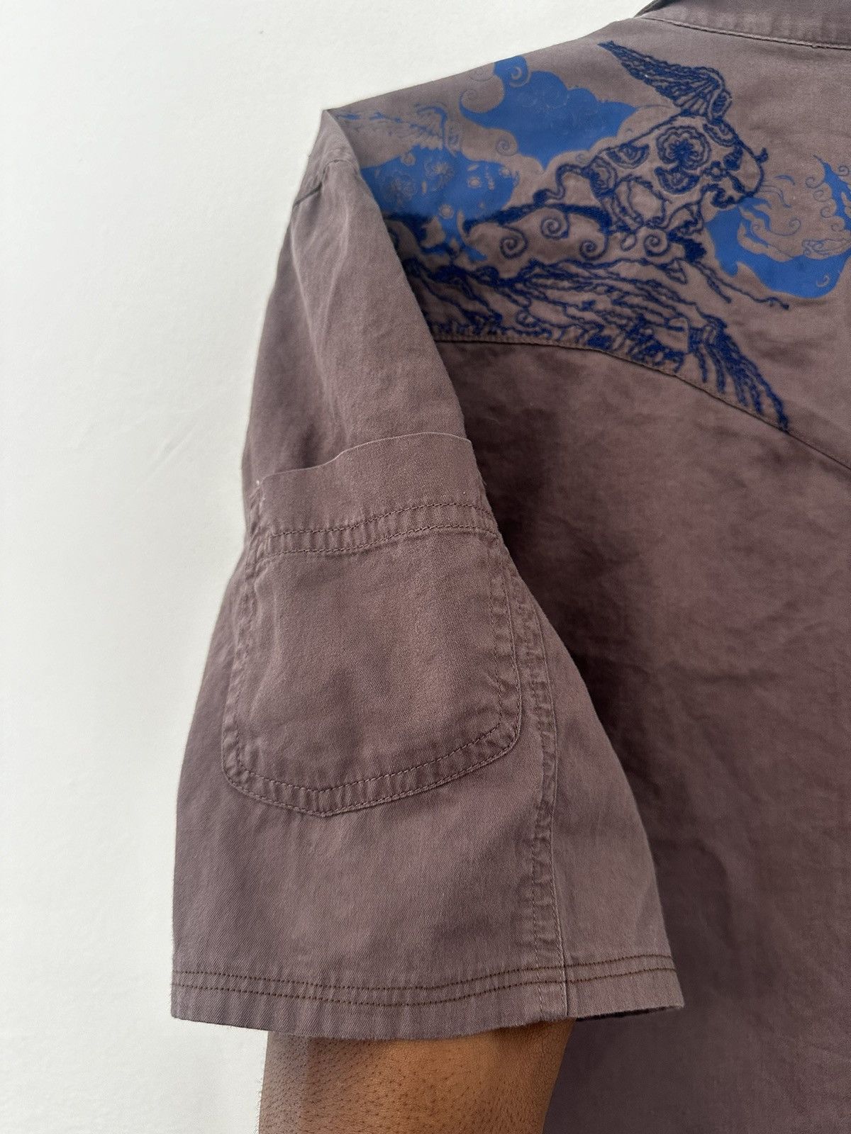 Diesel Diesel y2k Brown and blue button up. Size XL / US 12-14 / IT 48-50 - 11 Thumbnail