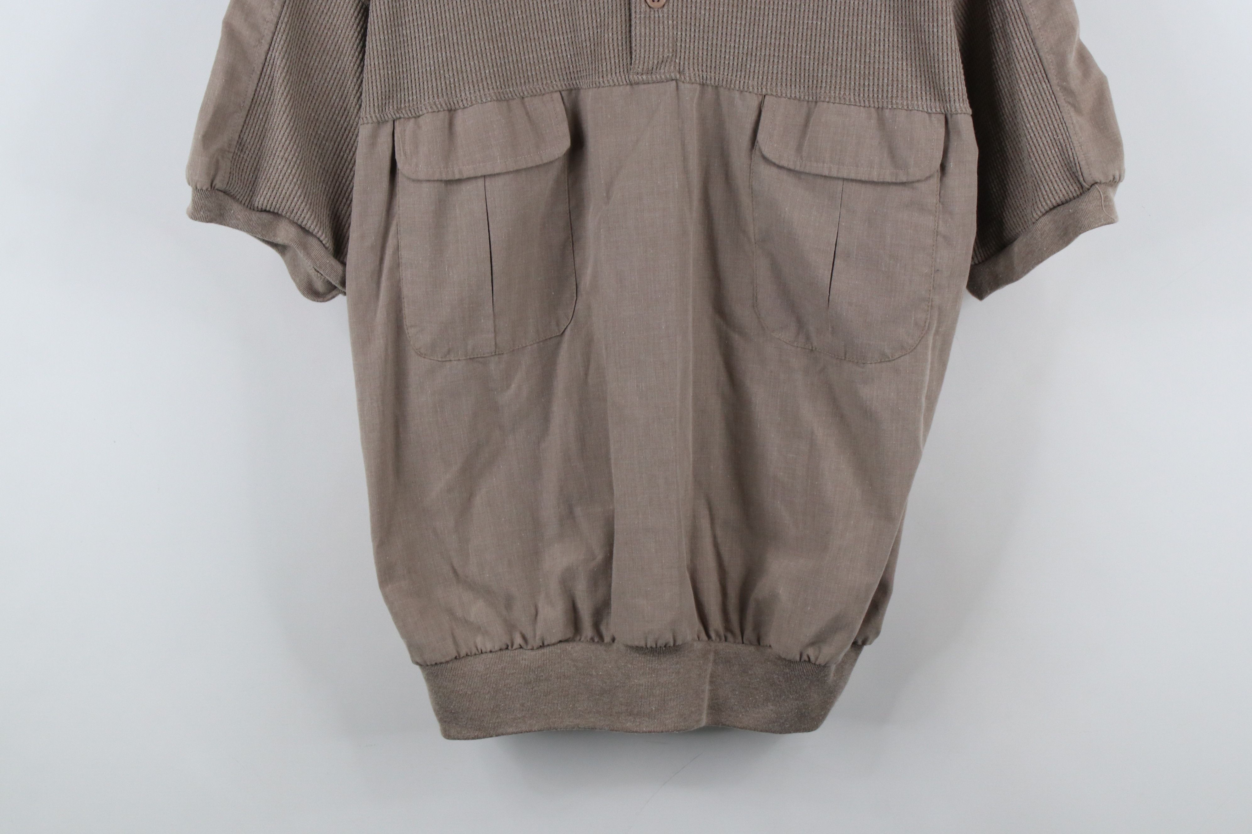 Vintage Vintage 90s Streetwear Thermal Waffle Pullover Polo Shirt Size US L / EU 52-54 / 3 - 3 Thumbnail
