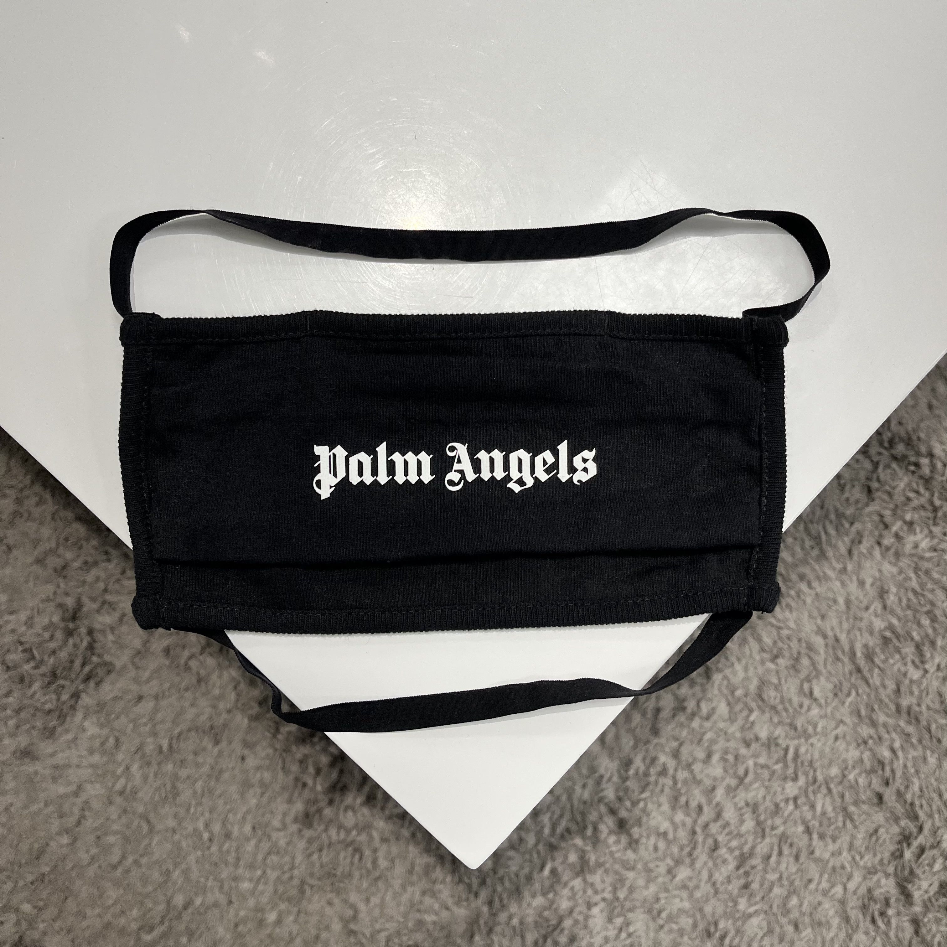 Palm Angels Palm Angels Logo Face Mask Black Size ONE SIZE - 1 Thumbnail