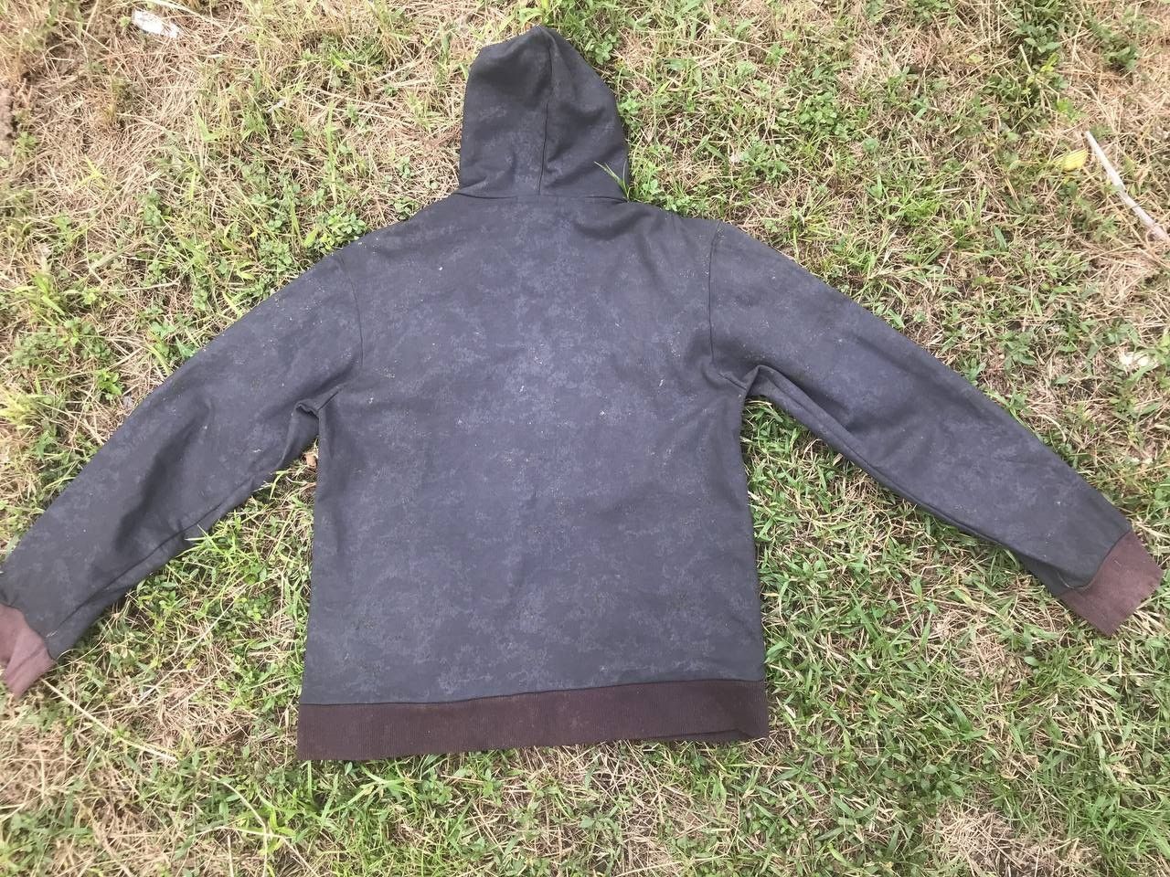 In The Attic Trashed In The Attic Distressed Faded Waxed Hoodie Raw Cut Size US M / EU 48-50 / 2 - 6 Thumbnail
