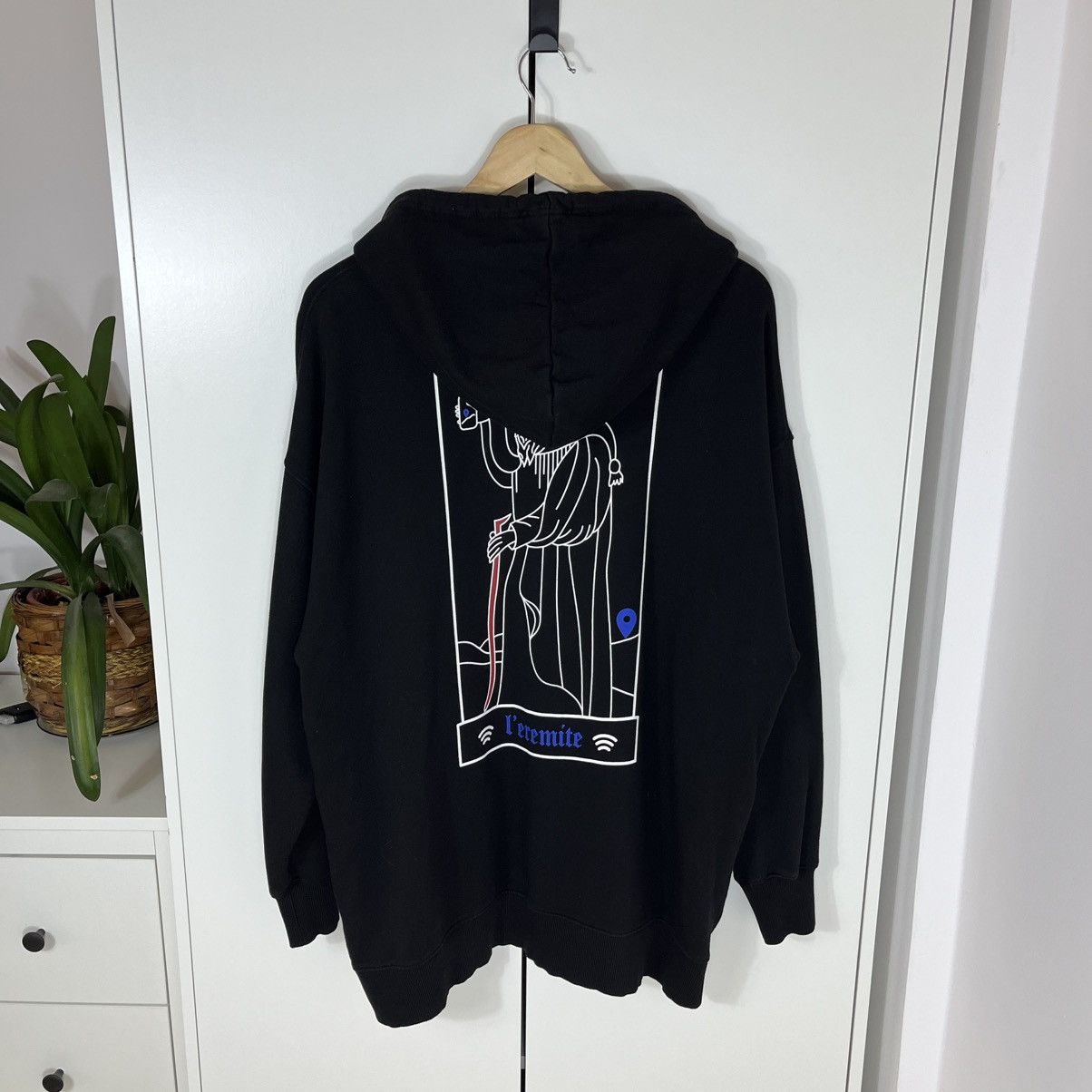 Diesel Diesel l’eremite Big Print Oversized Black Hoodie Y2K Size US L / EU 52-54 / 3 - 14 Thumbnail