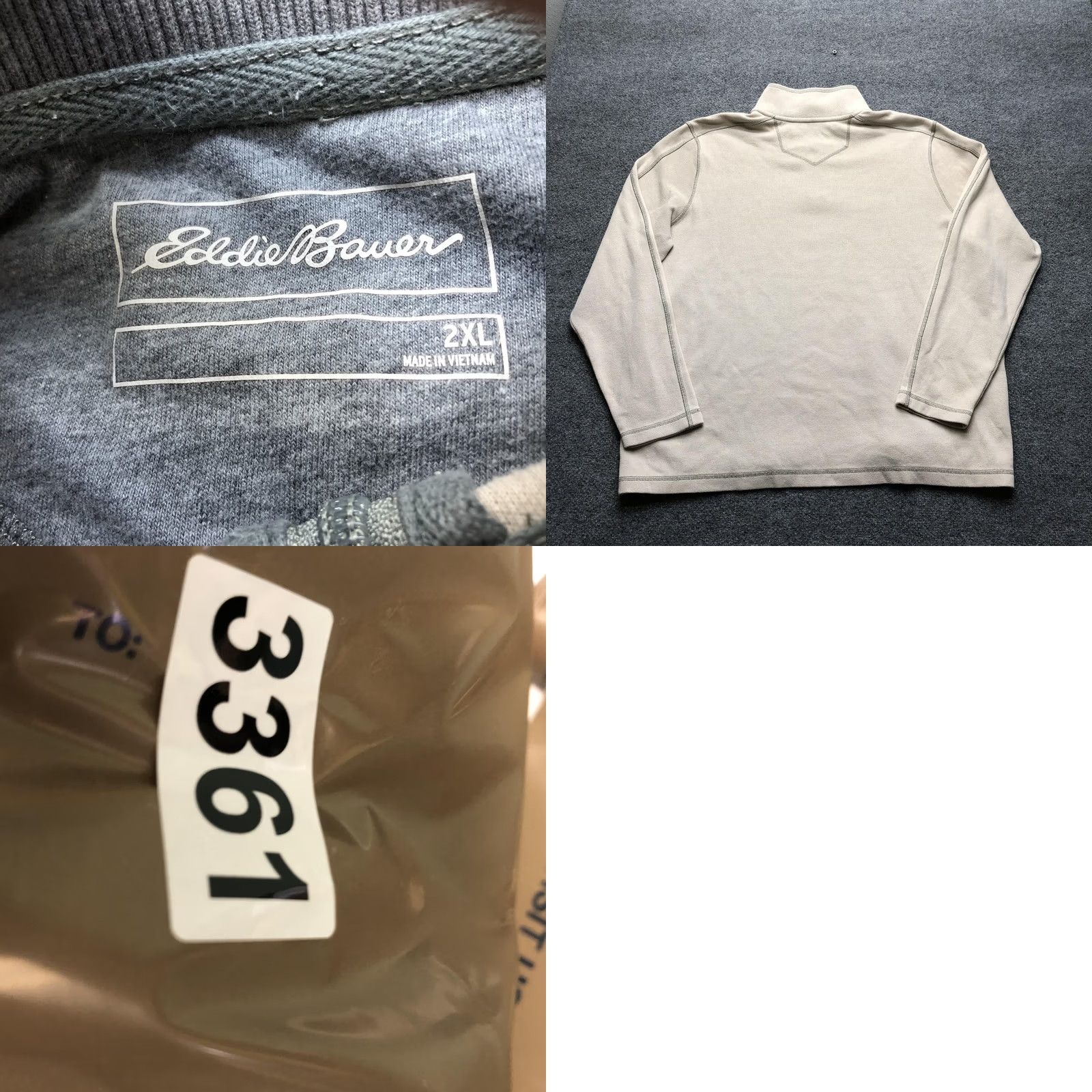 Eddie Bauer Eddie Bauer Sweater Mens 2XL Beige Red 1/4 Zip Mock Neck Knit Pullover Lot 2 Size US XXL / EU 58 / 5 - 8 Thumbnail