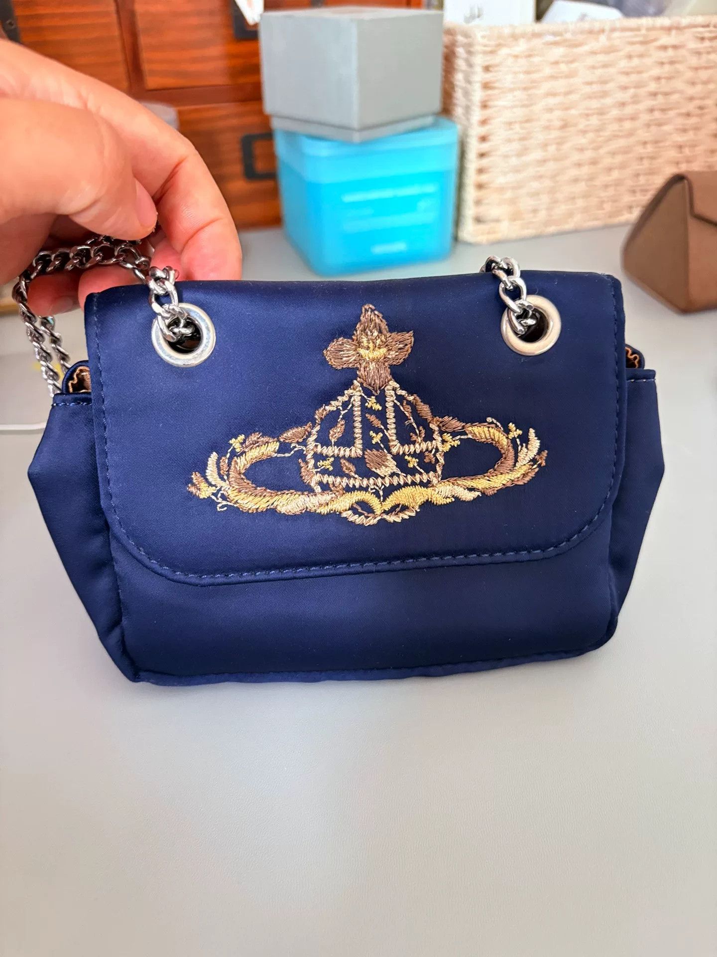 Vivienne Westwood Vivienne Westwood Silk Mini Chain Bag Size ONE SIZE - 1 Thumbnail