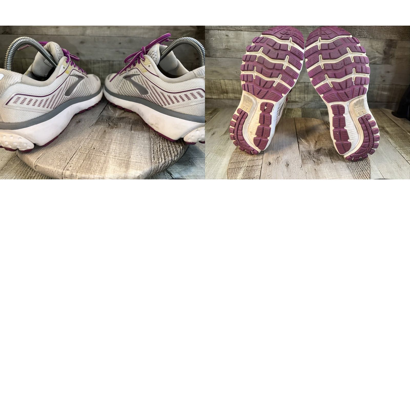 Brooks Brooks Ghost 12 Gray/Purple/White Womens US Size 8 Sneaker Low Top Athletic Shoe 2019 Scuff Free? Size US 8 / IT 38 - 8 Thumbnail