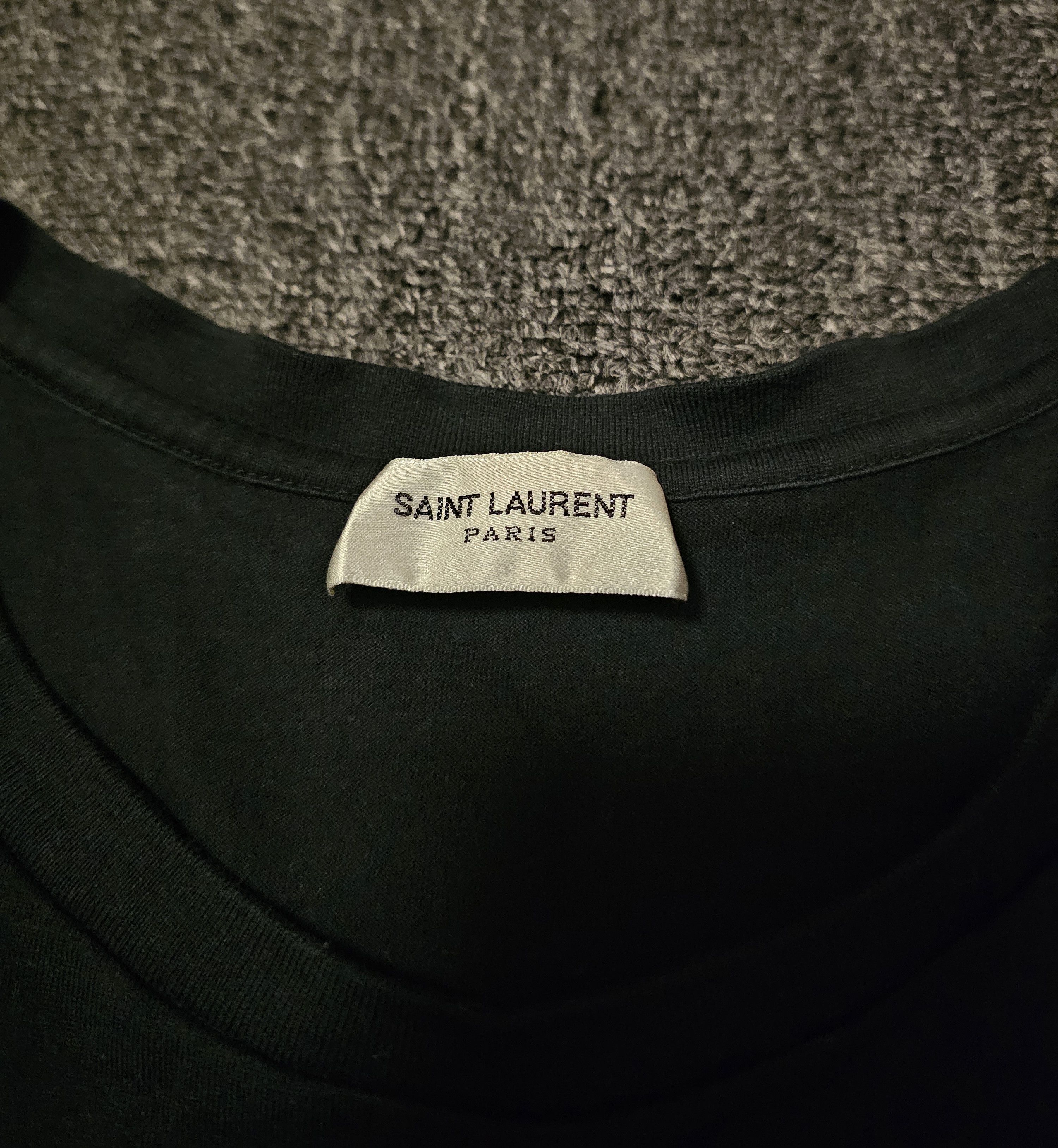 Saint Laurent Paris Saint Laurent Unisex Black T-Shirt Size M Like S-M Size US M / EU 48-50 / 2 - 3 Thumbnail
