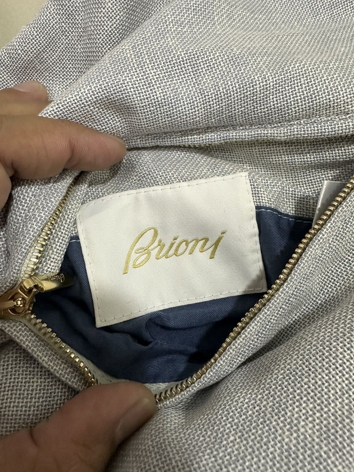 Brioni Brioni Luxury Bomber Jacket Style Reversible Design Size US L / EU 52-54 / 3 - 3 Thumbnail