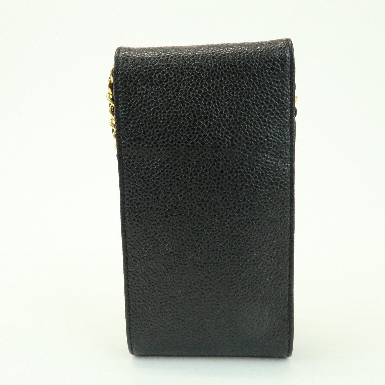 Chanel Chanel CC Logo Caviar Leather Phone Case Black Size ONE SIZE - 2 Thumbnail