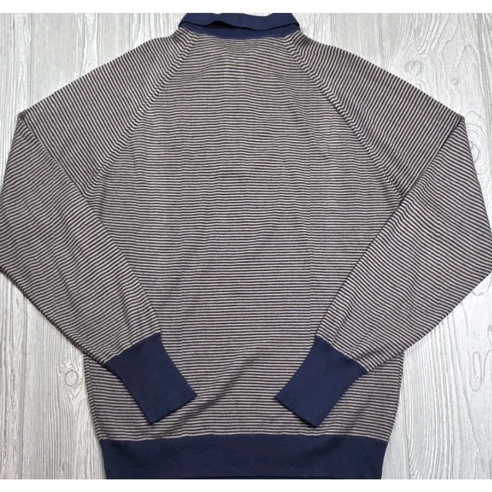 Izod VINTAGE Izod Lacoste Sweater Mens L Blue Beige Knit Polo Long Sleeve 80s Soft Size US L / EU 52-54 / 3 - 6 Thumbnail