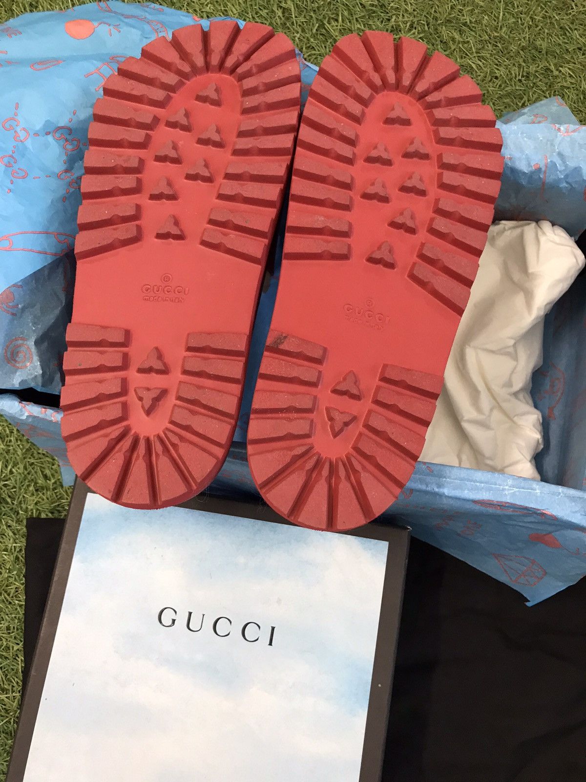 Gucci Rare Gucci Ghost Web Slides Troubled Andrew Collab Size US 8.5 / EU 41-42 - 6 Thumbnail
