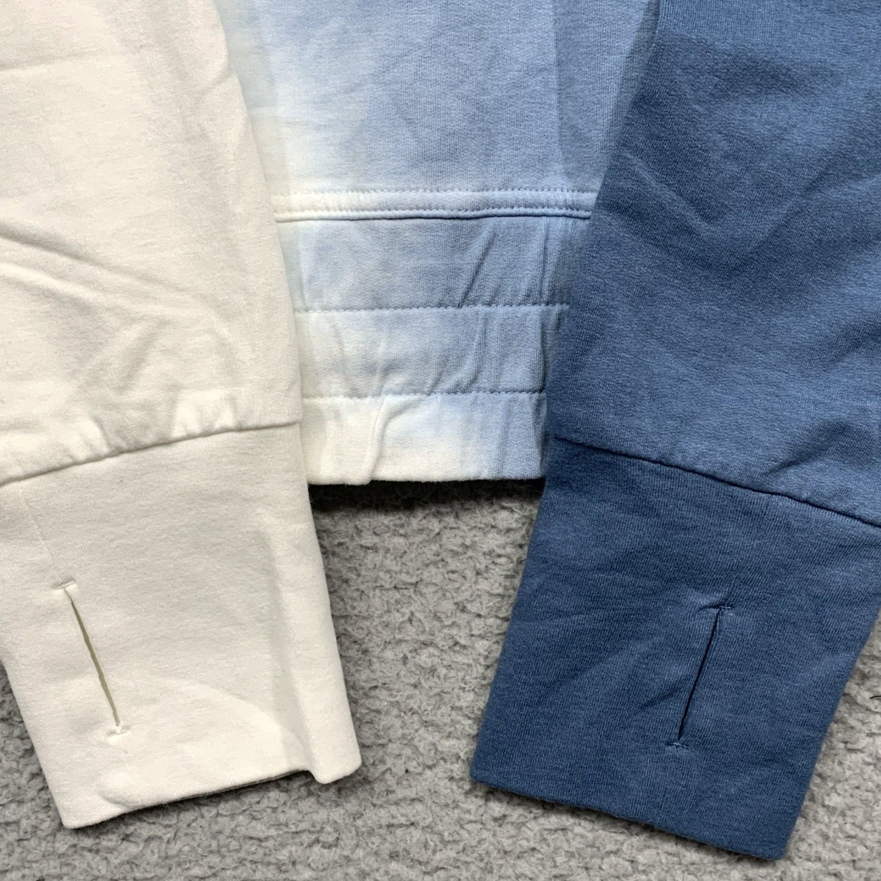 Vintage Joy Lab Cropped Sweatshirt Women’s Blue & Cream Size Large Thumb Holes NEW NWT Shirt Activewear Size L / US 10 / IT 46 - 7 Thumbnail