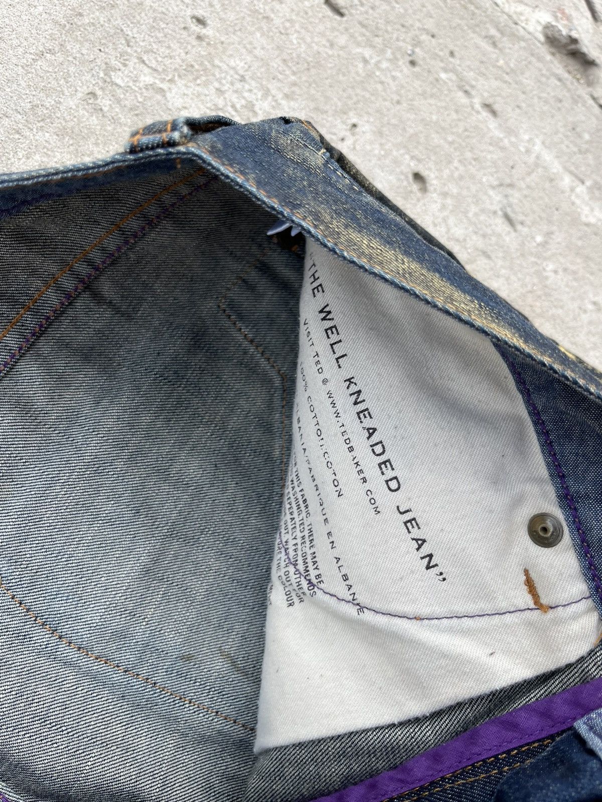 Japanese Brand Dirty Painted Distressed Thrashed Faded Baggy Jeans Y2K Pant Size US 34 / EU 50 - 5 Thumbnail