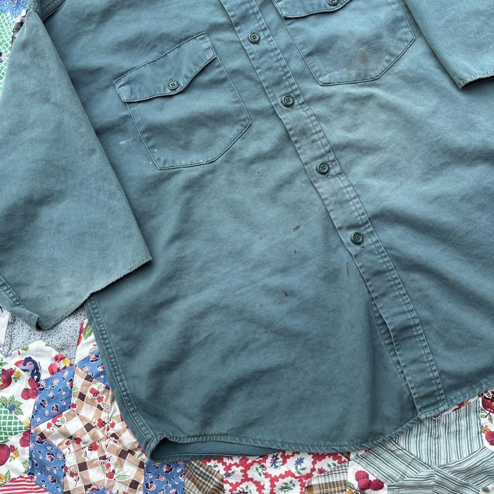 Vintage Vintage 1940s Workwear Button Up Shirt Size US L / EU 52-54 / 3 - 4 Thumbnail