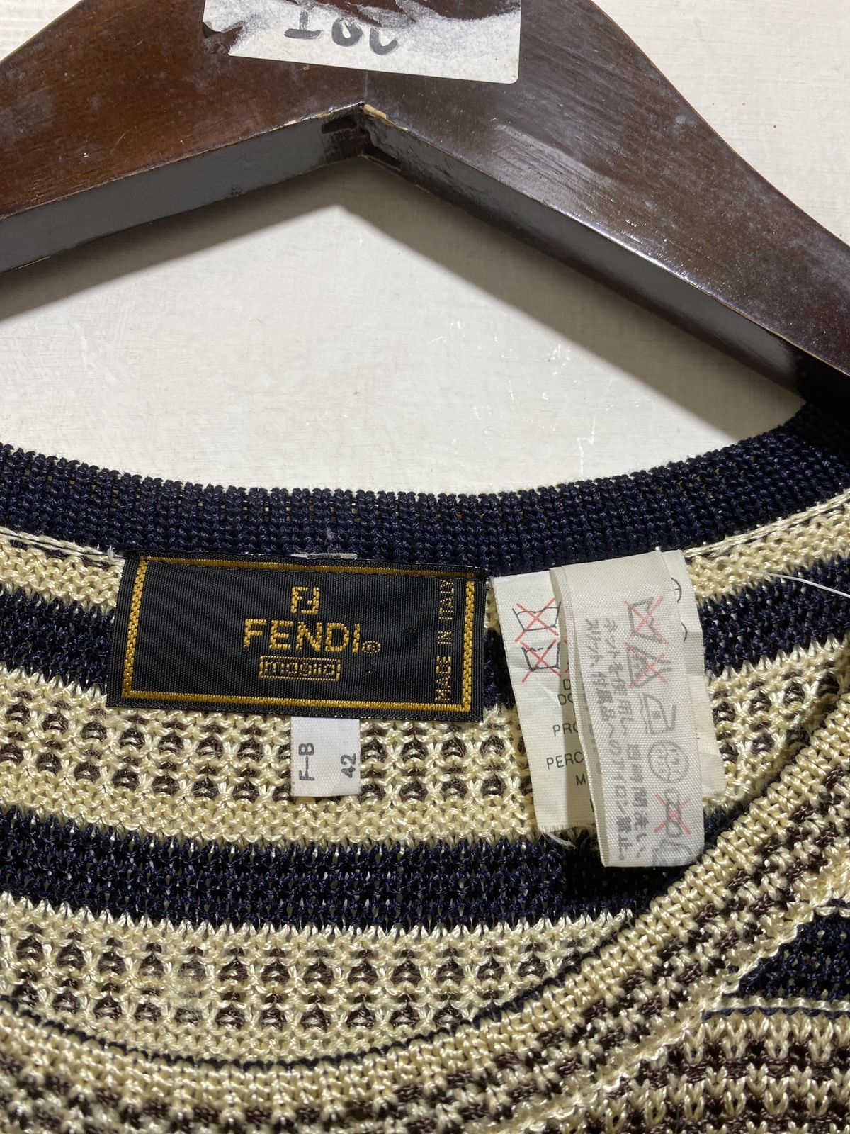 Fendi Fendi Knit Textured Tee Size M / US 6-8 / IT 42-44 - 4 Thumbnail