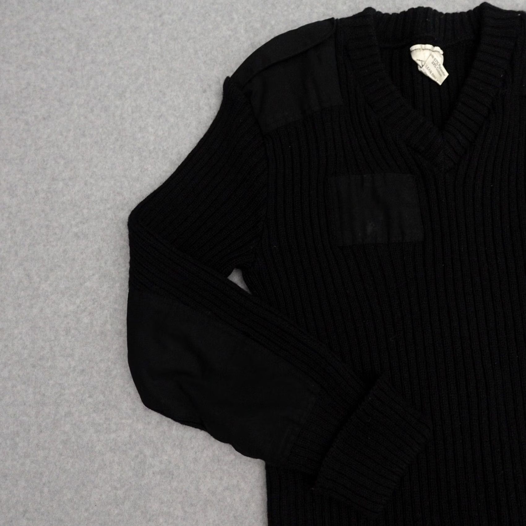 Vintage VTG Brigade Quarter Masters Sweater Adult 42 in Black Wool Size US XL / EU 56 / 4 - 4 Thumbnail