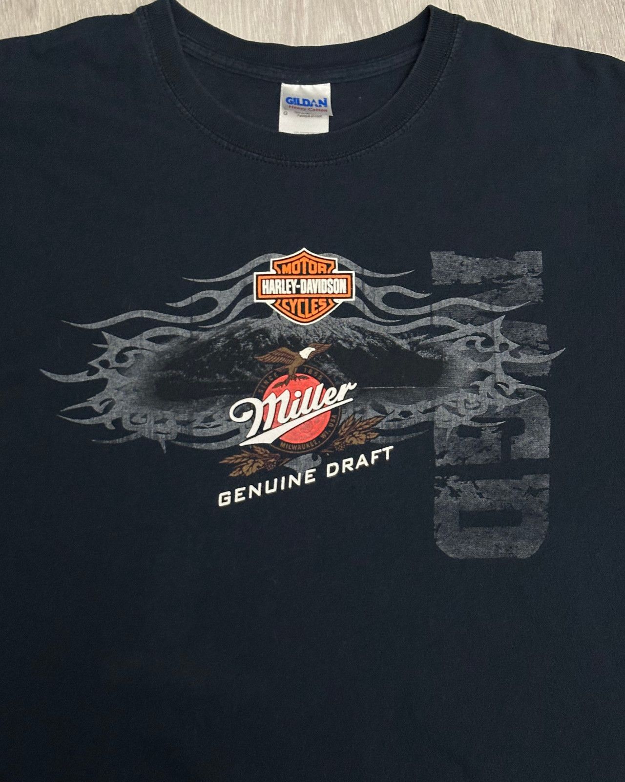 Harley Davidson Vintage Harley Davidson x Miller Draft Beer T-Shirt - Large Size US L / EU 52-54 / 3 - 3 Thumbnail