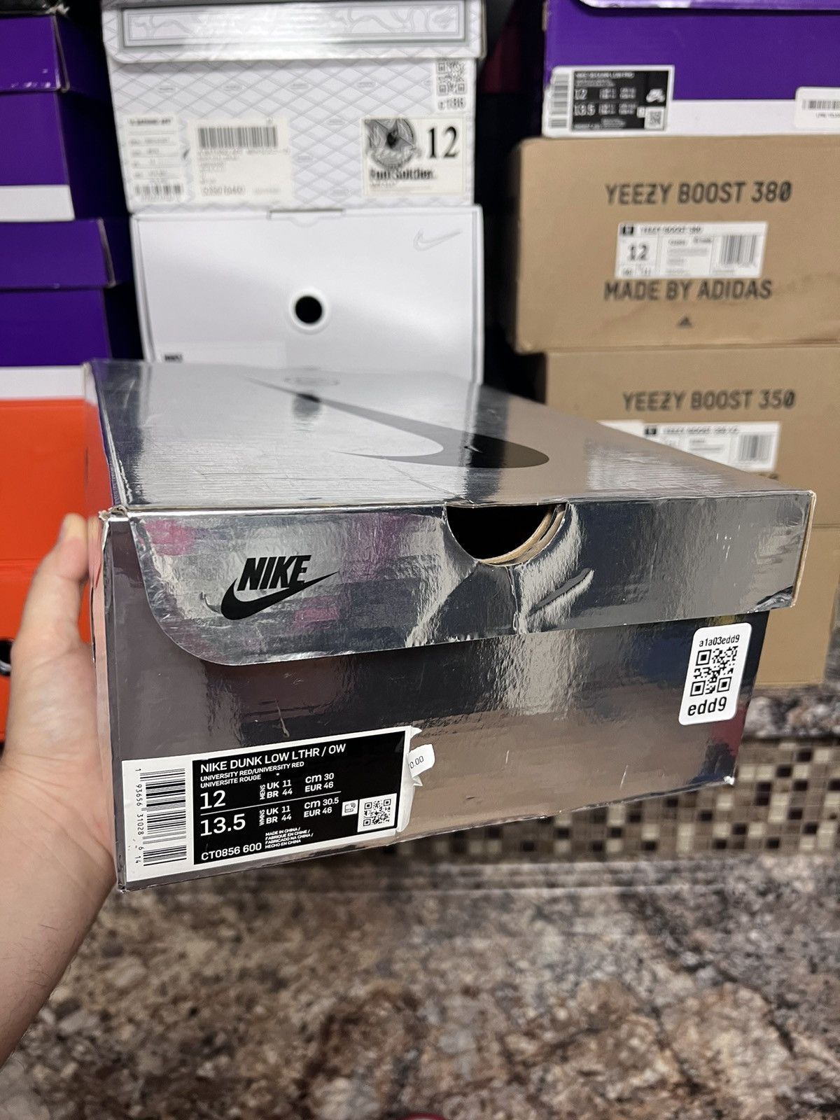 Off-White Off-white Nike dunk university red size 12 authentic Size US 12 / EU 45 - 9 Thumbnail