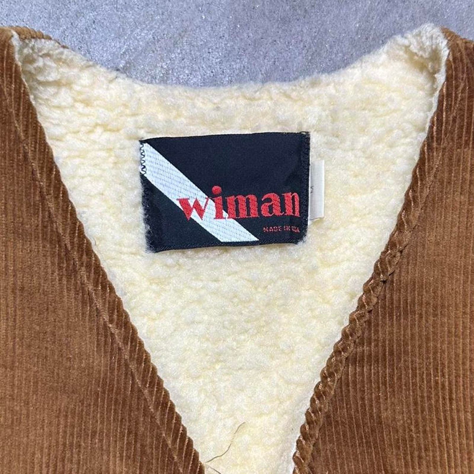 Hanes Vintage 80s Federal Corduroy Sherpa Lined Vest Medium Tan Size US M / EU 48-50 / 2 - 3 Thumbnail