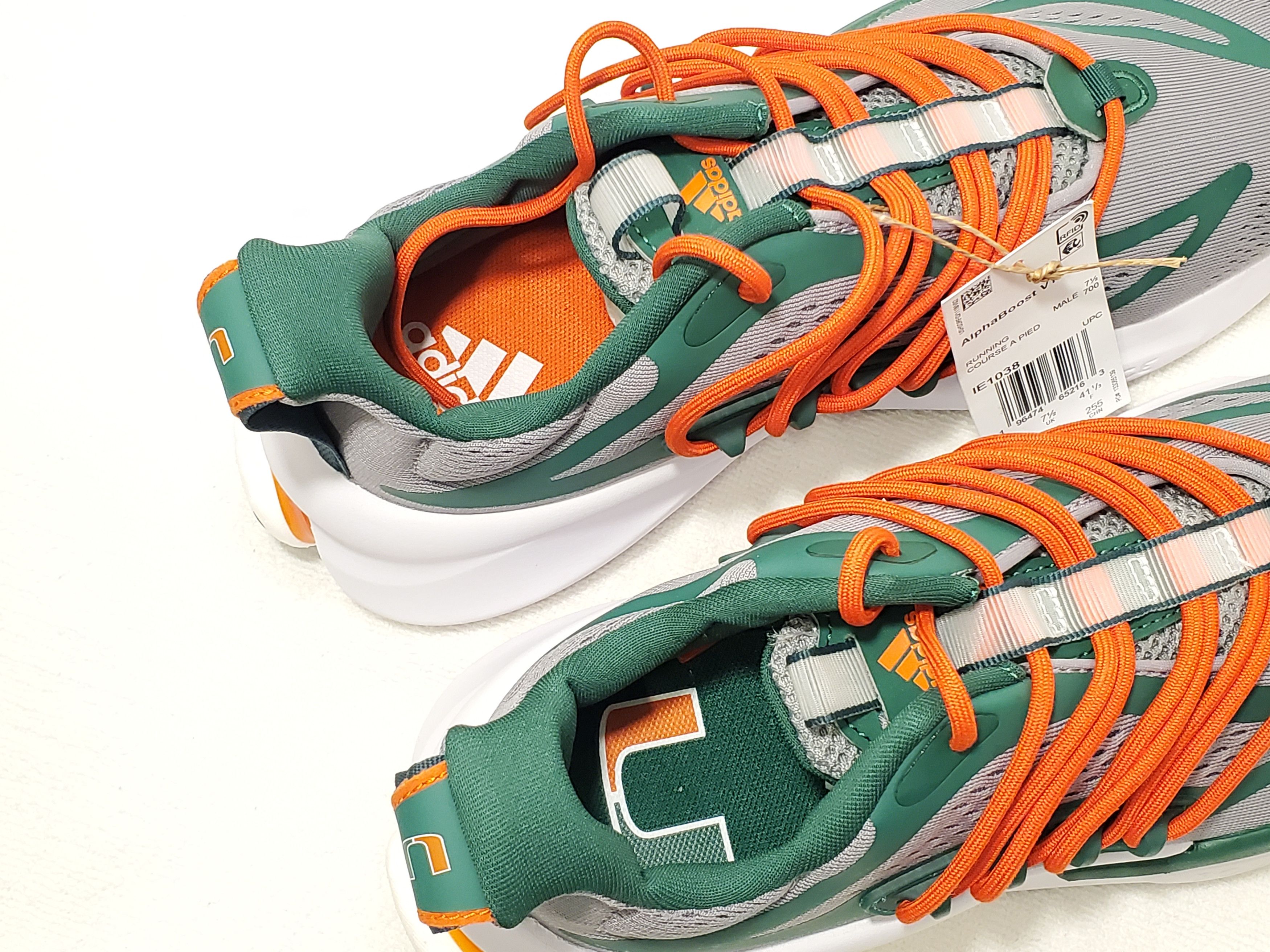 Adidas Adidas AlphaBoost V1 Men Running Sneakers Miami Hurricane Size US 8 / EU 41 - 7 Thumbnail