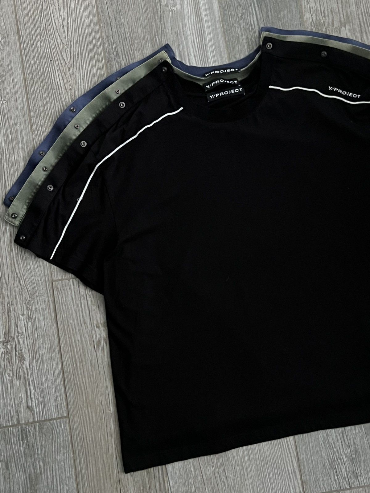 Y/Project Rare Y-Project Triple Layered Snap On Runway Logo Shirt Size US XL / EU 56 / 4 - 3 Thumbnail