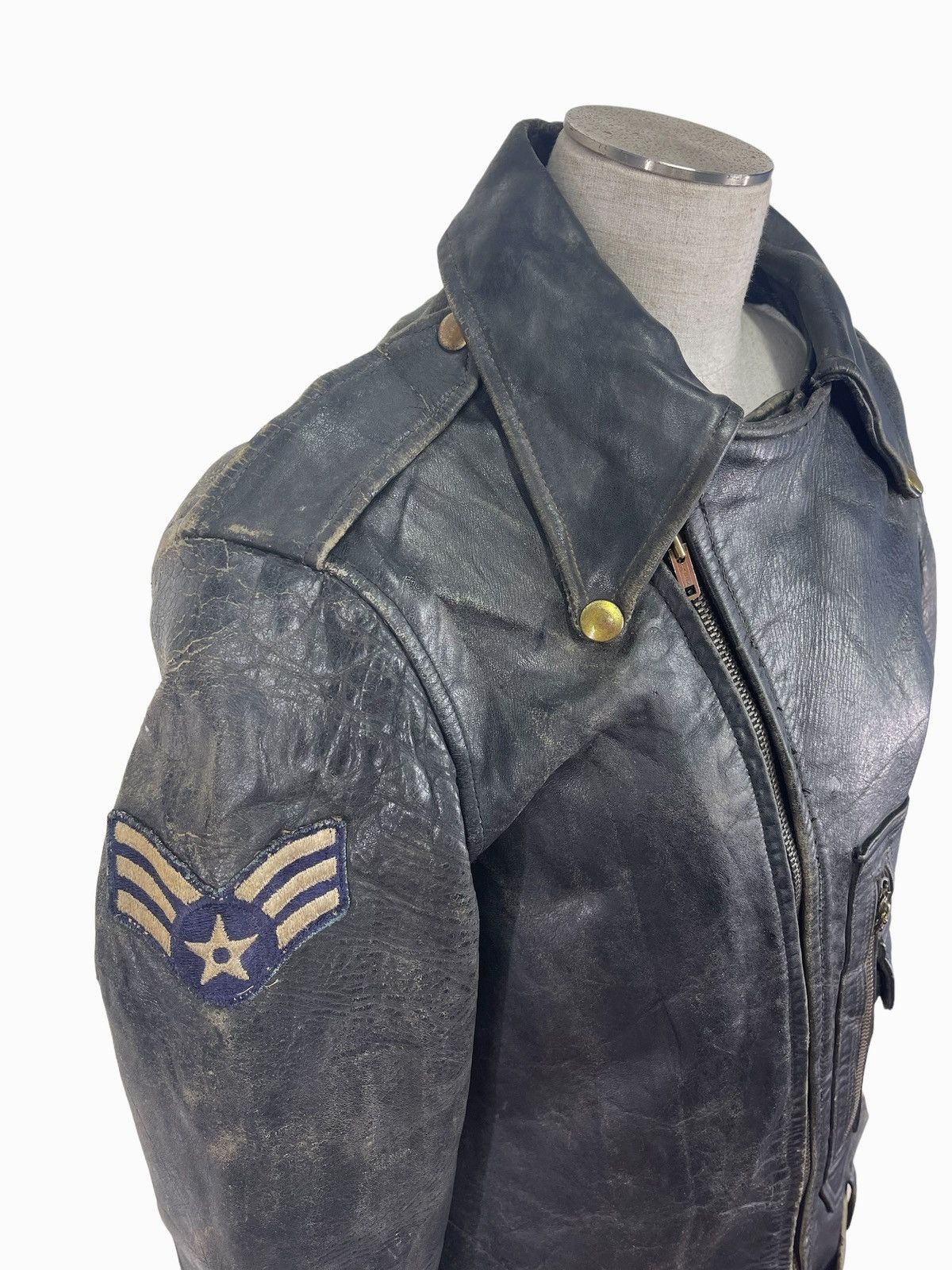 Sears 1950s Hercules Black Leather Biker Jacket Size US M / EU 48-50 / 2 - 4 Thumbnail