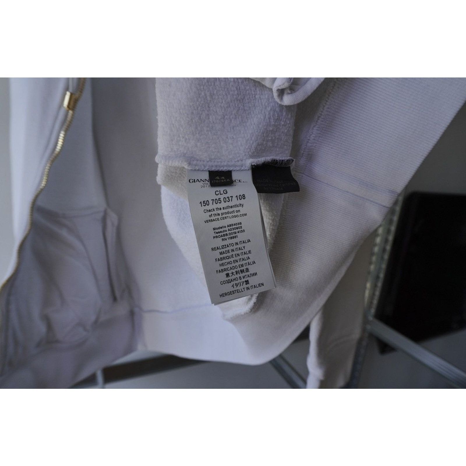 Versace Versace big gold medusa white zip hoodie Size US S / EU 44-46 / 1 - 9 Thumbnail