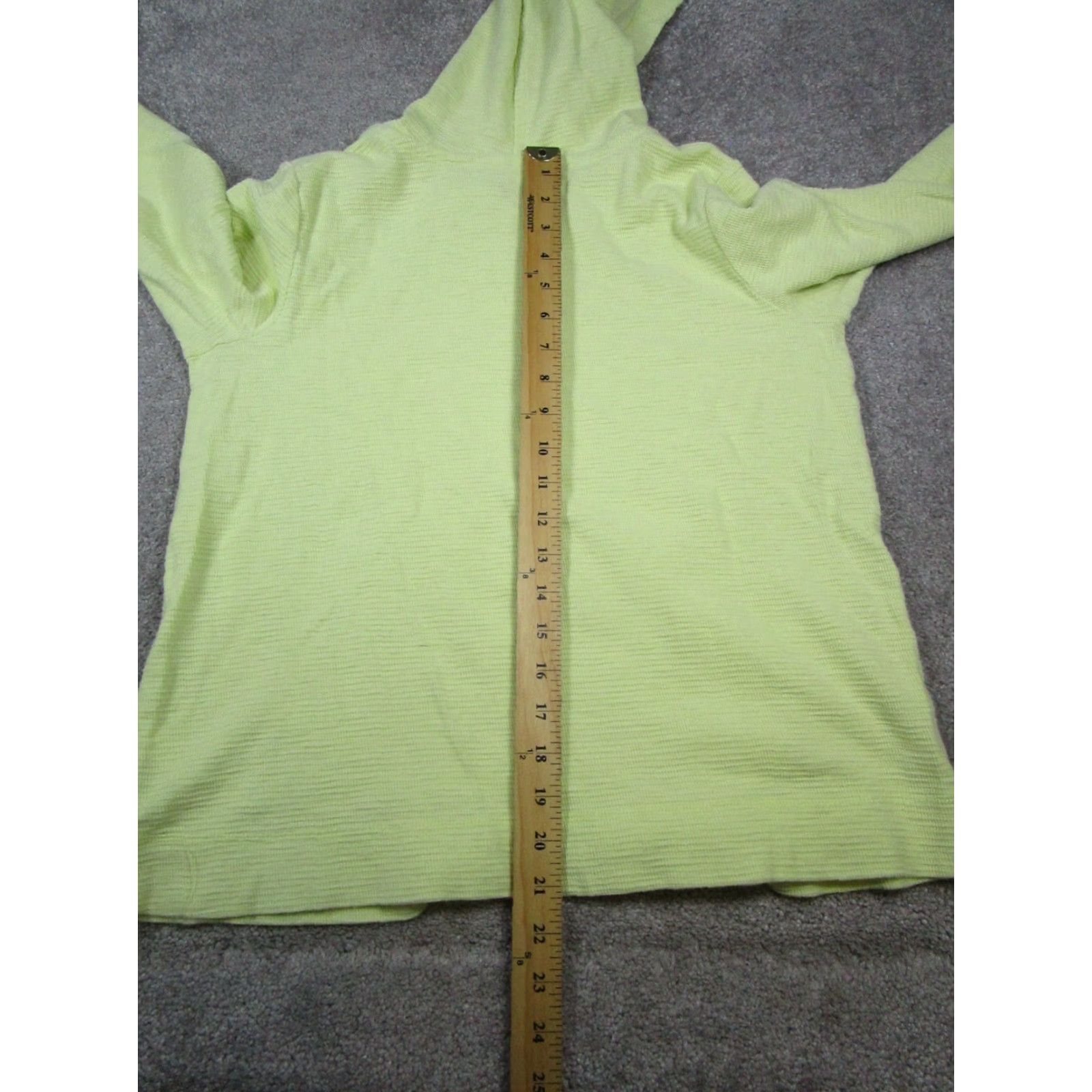 J. Jill VINTAGE J. Jill Women's Hoodie Small Petite Green Waffle Knit Cotton Pullover Sweater Size S / US 4 / IT 40 - 7 Thumbnail