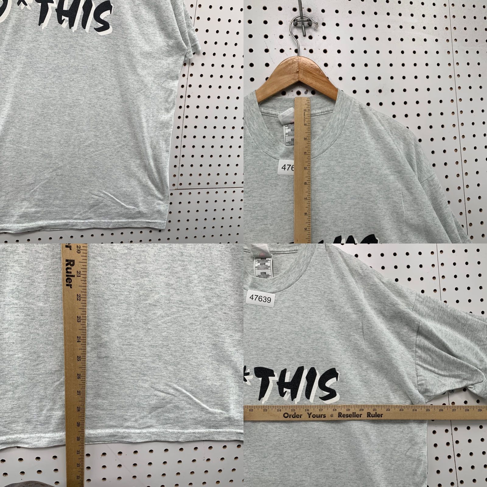 Fruit Of The Loom Vintage Fruit of the Loom T-Shirt Mens 2XL Gray 90s Graphic Short Sleeve Crew Neck Polyester? Cotton Size US XXL / EU 58 / 5 - 8 Thumbnail