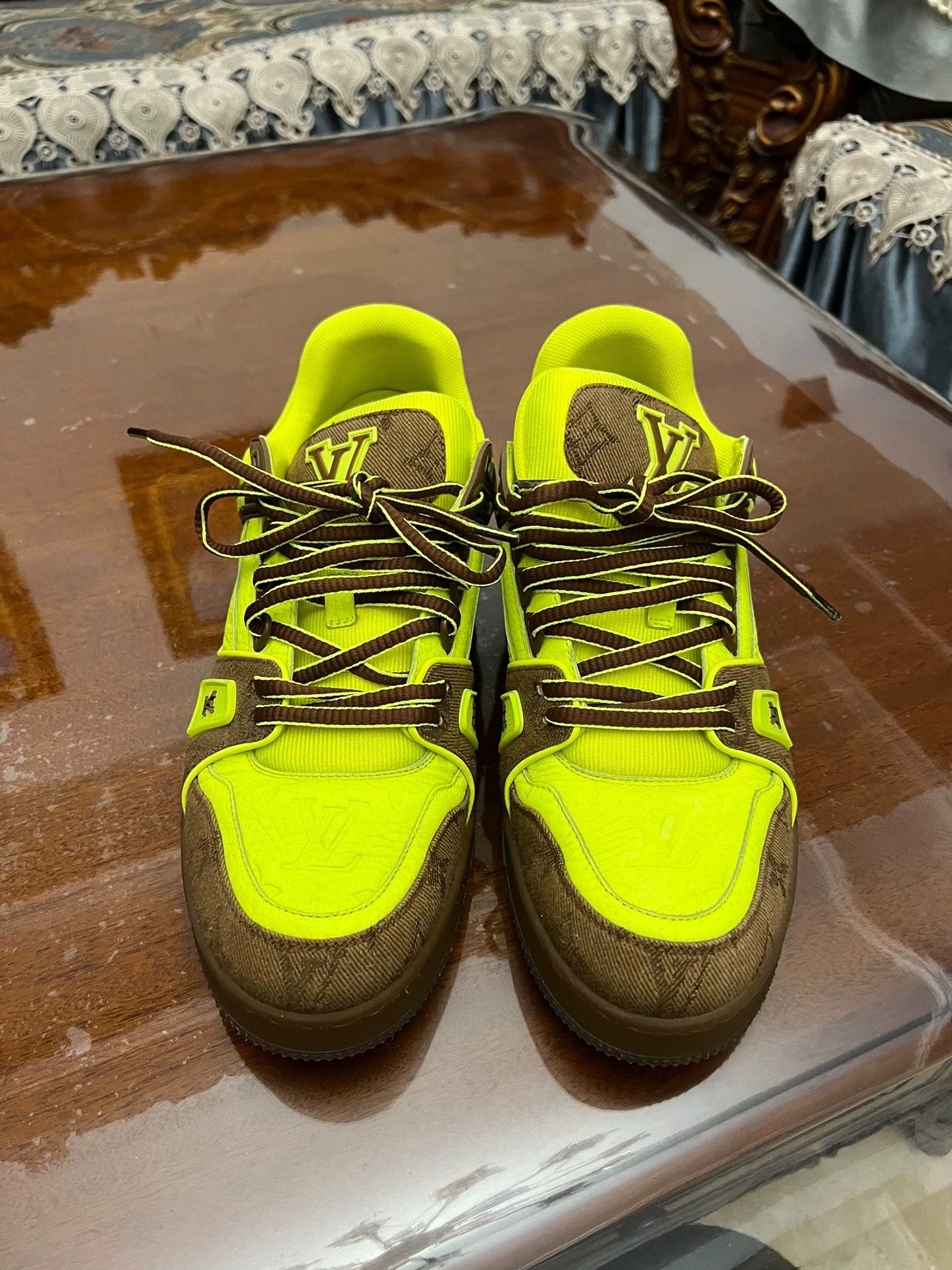 Louis Vuitton LV Trainer US7.5 Like New Calfskin&MonogramDenim Size US 8.5 / EU 41-42 - 1 Thumbnail