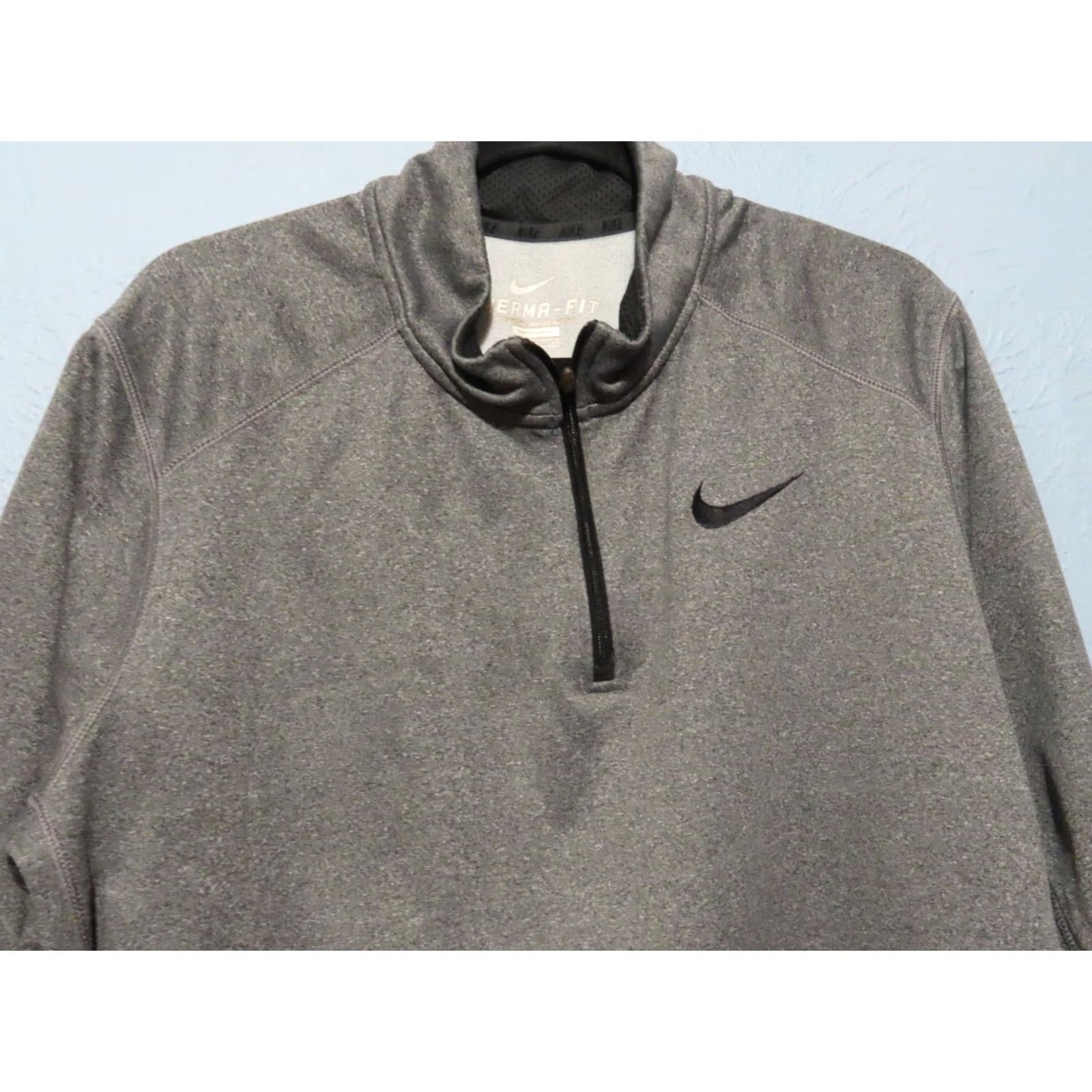 Nike Nike Men's XL Therma-Fit 1/4 Zip Pullover Sweatshirt Gray Size US XL / EU 56 / 4 - 5 Thumbnail
