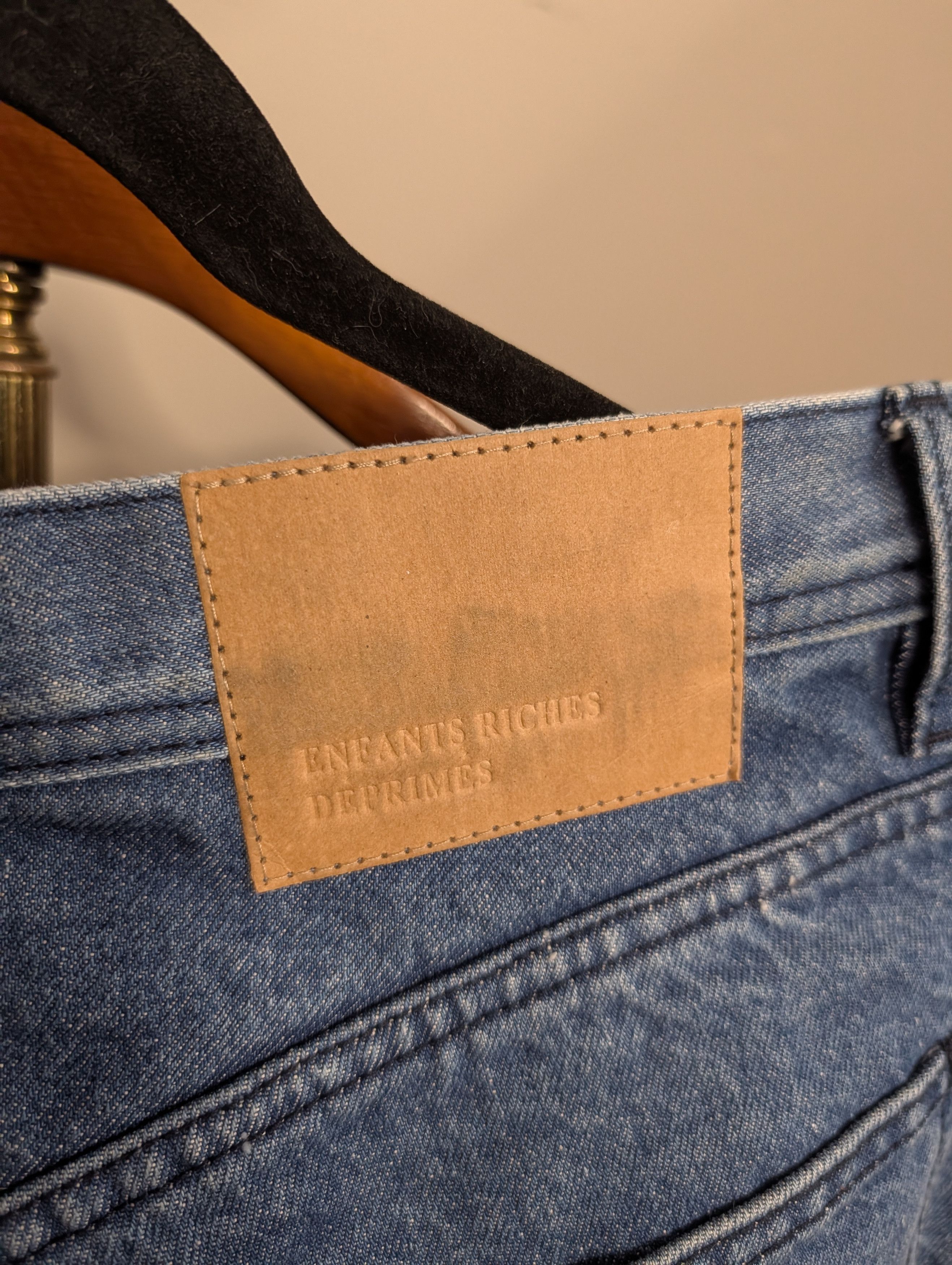 Enfants Riches Deprimes RARE FW22 blue flannel lined salmon denim jeans w tags Size US 31 - 10 Thumbnail