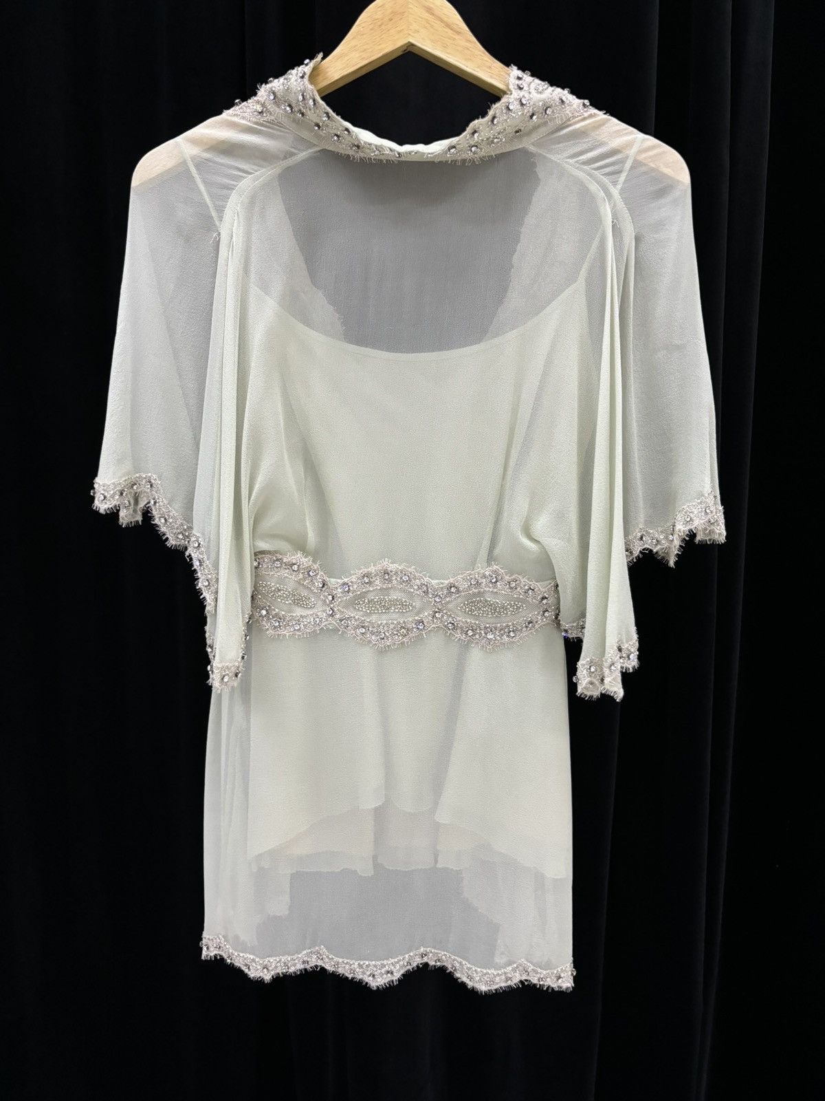 Other Ciffon crystal embroidery top Size L / US 10 / IT 46 - 2 Thumbnail
