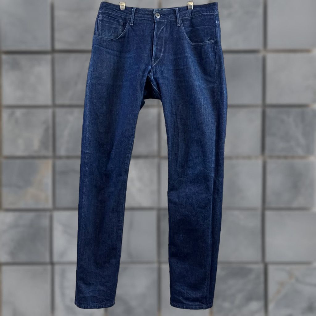Levi's VINTAGE Levi's 3x1 Jeans Mens 34x34 Denim Dark Selvedge 5-Pocket Distressed 34 in Inseam Mens Regular Dark Wash Jeans Size US 34 / EU 50 - 1 Thumbnail