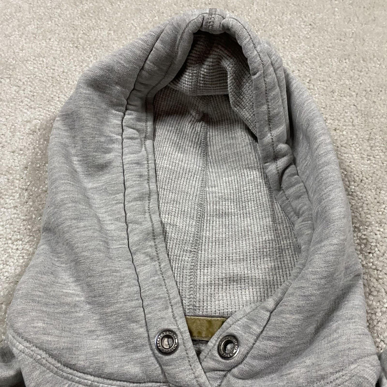 Abercrombie & Fitch × Vintage Y2K Abercrombie & Fitch Hoodie Sweatshirt Grey Grunge Size M / US 6-8 / IT 42-44 - 5 Thumbnail