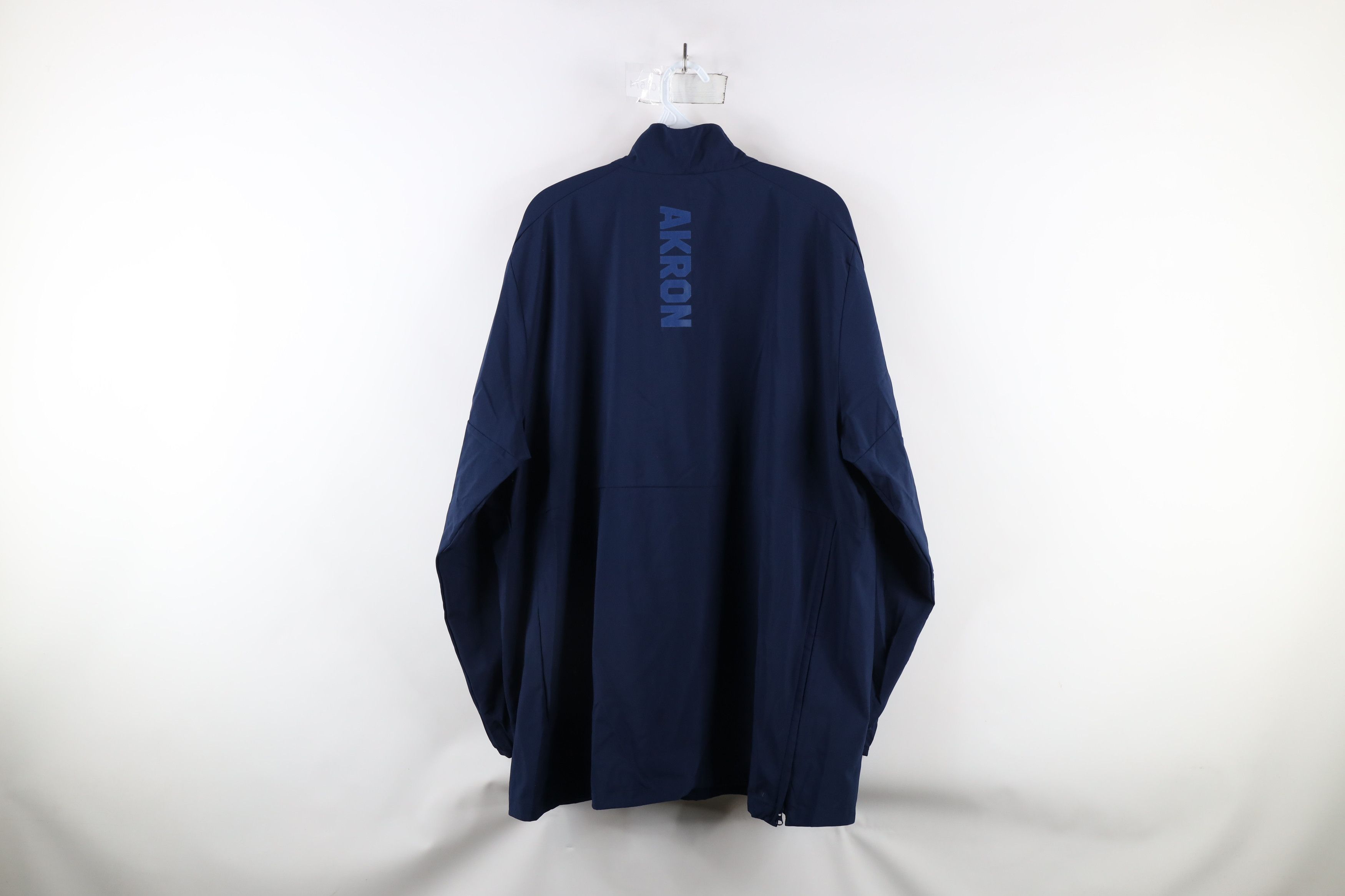 Adidas × Vintage Adidas University of Akron Baseball Half Zip Jacket Blue Size US L / EU 52-54 / 3 - 13 Thumbnail