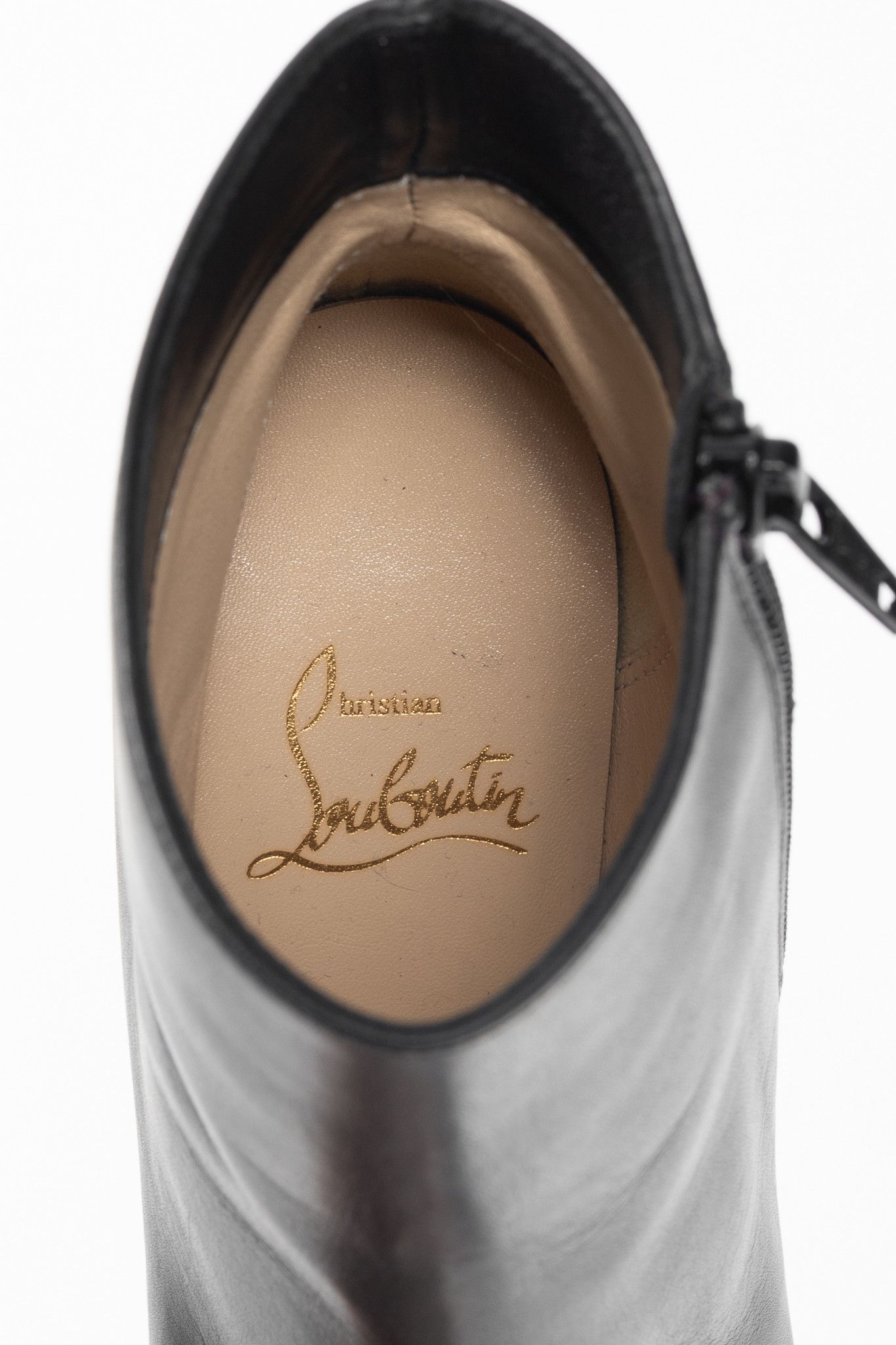 Christian Louboutin Christian Louboutin Suzi Folk 85 Leather Studded-Heel Boots Size US 4.5 / IT 34.5 - 10 Thumbnail
