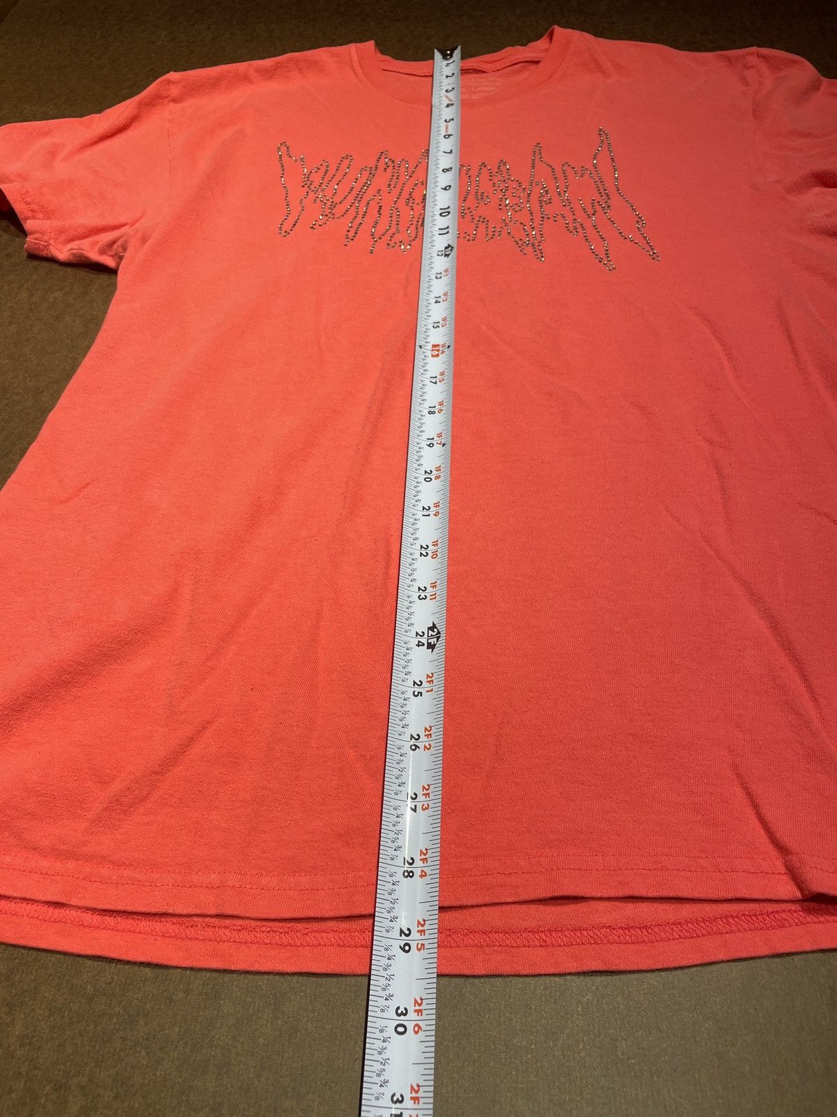 New Era × Sad Boys × Yung Lean Yung Lean Metal Rhinestone Coral Tee Size US L / EU 52-54 / 3 - 7 Thumbnail