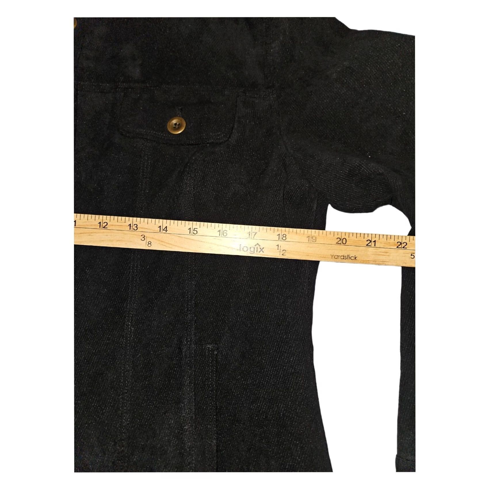 Vintage Chico's Jacket Women's Size 1 Black Long Sleeve Button Pockets Casual Workwear Regular Fit Coat/Outerwear Size XS / US 0-2 / IT 36-38 - 3 Thumbnail
