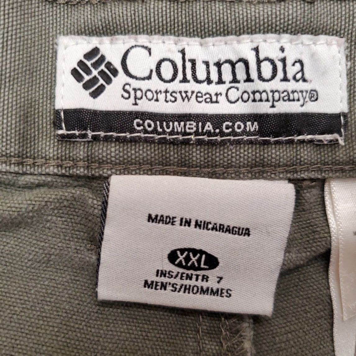 Vintage Columbia Shorts Mens XXL Green Canvas Cargo Outdoors Hike Fish Walk Casual Pants Regular Waist 42 Mens Size US 42 / EU 58 - 2 Thumbnail