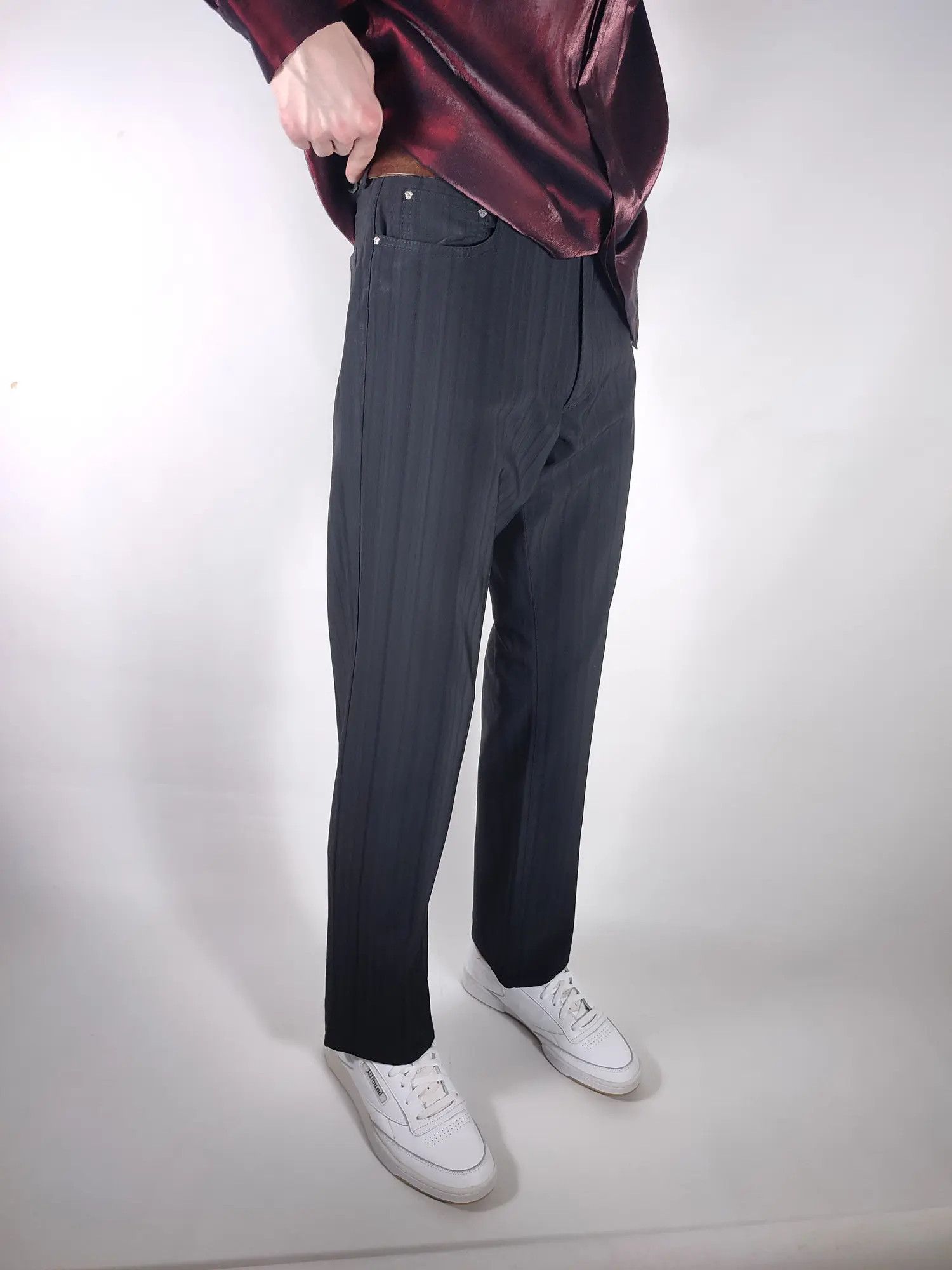 Versace Versace Vintage Striped Stretchy Trousers Pants Size US 36 / EU 52 - 5 Thumbnail