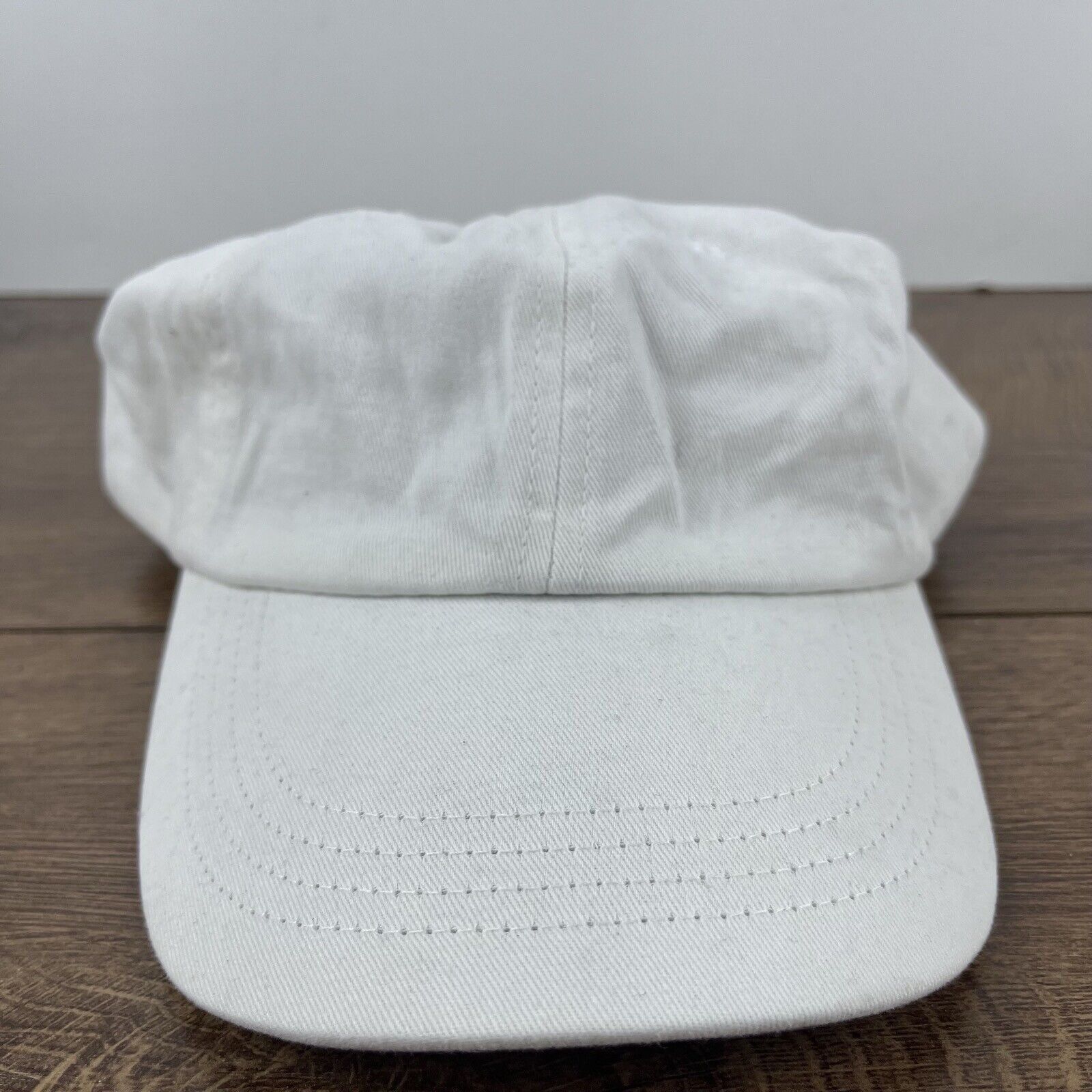 Other White Baseball Hat Plain Adult Cap Hat White Adjustable Hat Size ONE SIZE - 3 Thumbnail