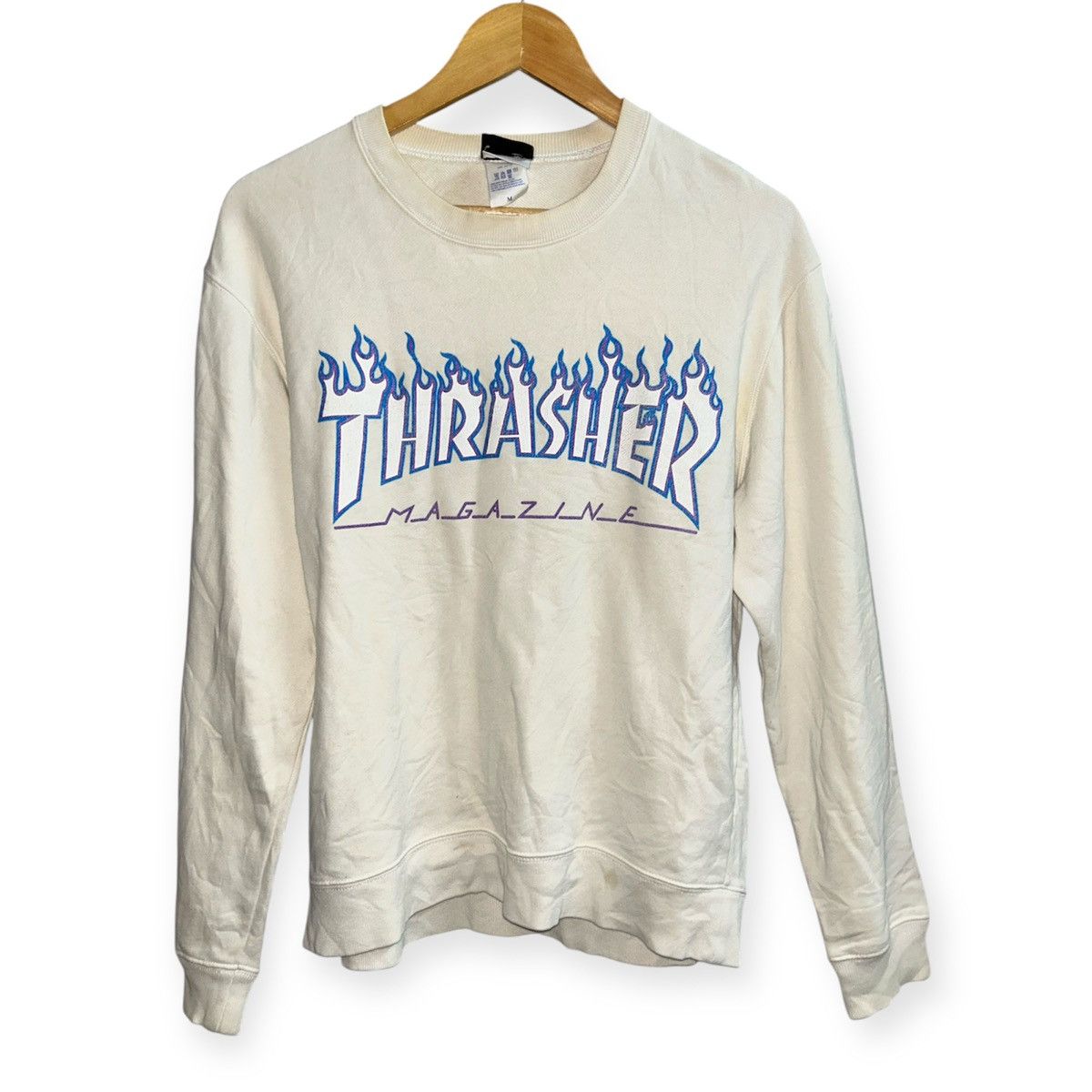 Thrasher Magazine Big Logo White Sweatshirt Size US M / EU 48-50 / 2 - 1 Thumbnail