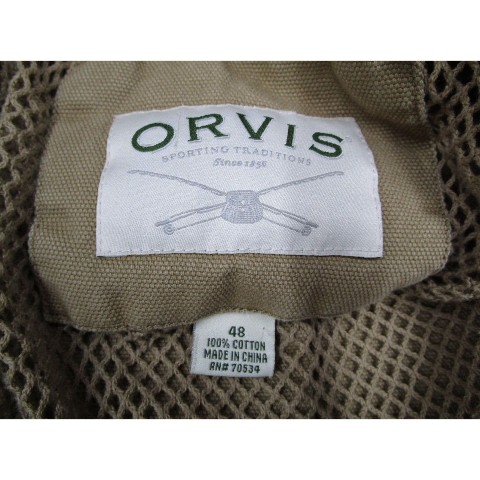 Orvis VINTAGE Orvis Jacket Mens 48 Beige Canvas Short 2 Button Travel Hiking Hunting 90s Bohemian City Outdoor Mens Size US M / EU 48-50 / 2 - 3 Thumbnail