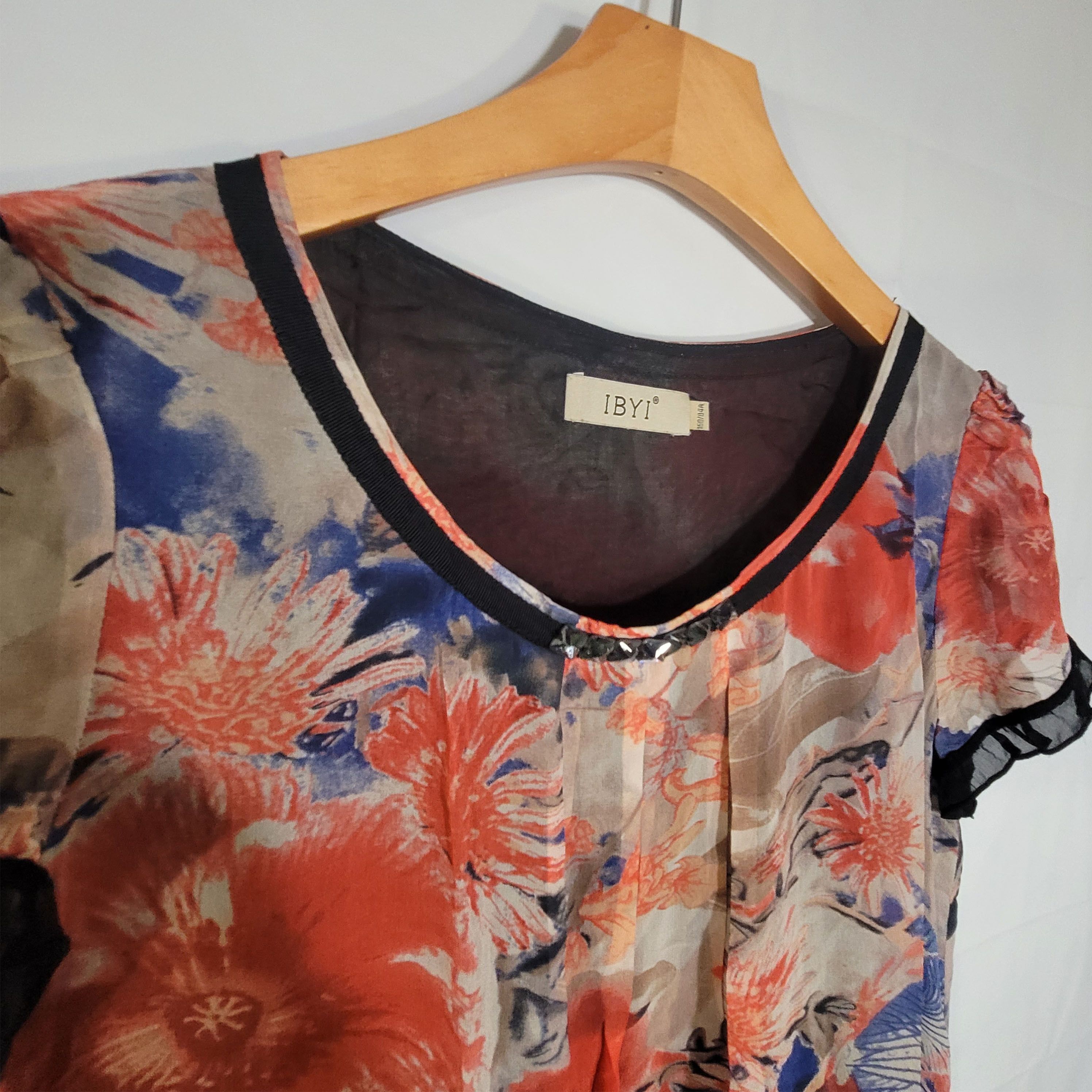 Other Women's 100% Silk Size S Short Sleeve Tank Dress SCK287 Size S / US 4 / IT 40 - 2 Thumbnail