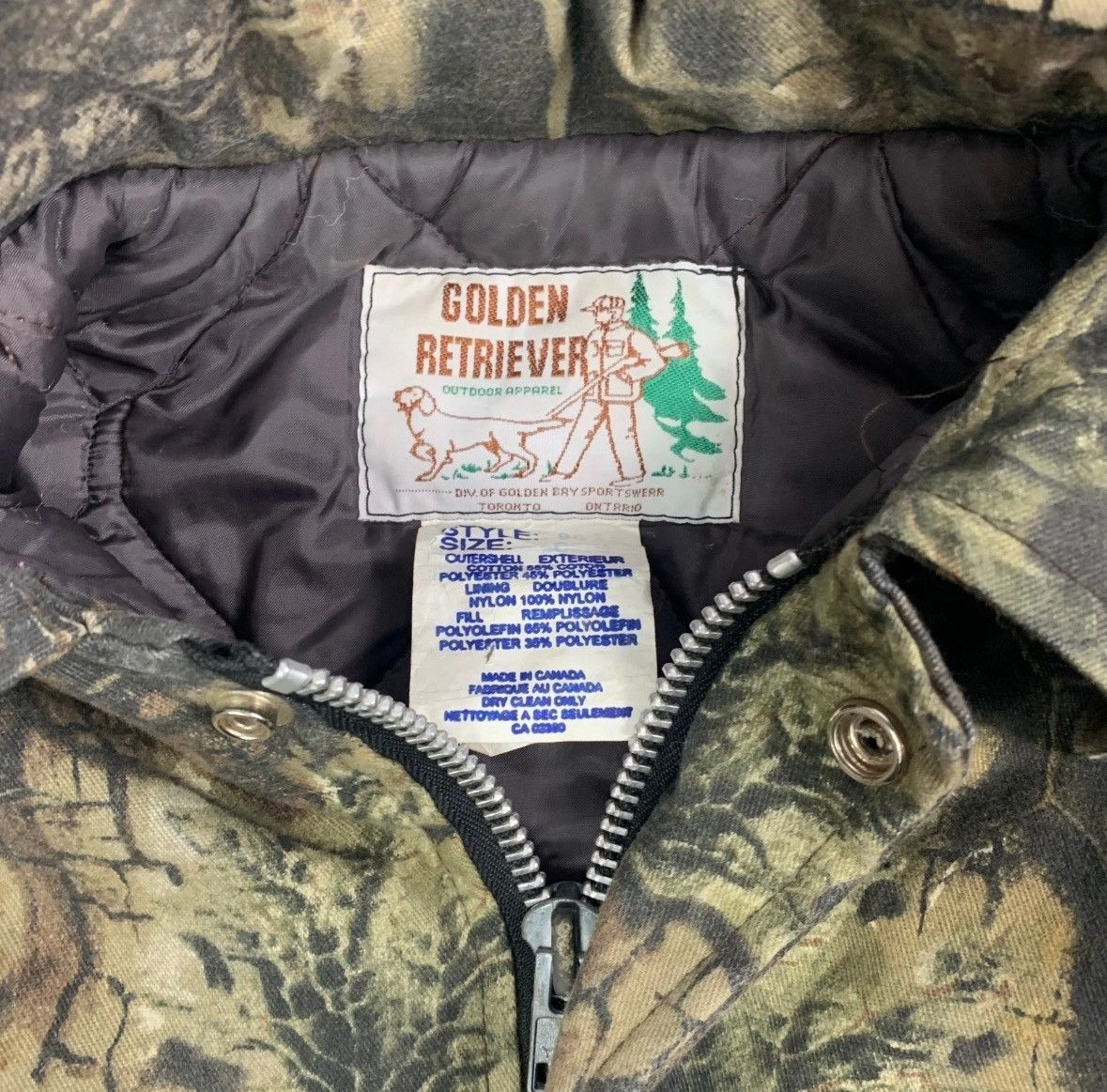 Realtree Vintage Real Tree Camo Canvas Jacket Golden Retriever Size US S / EU 44-46 / 1 - 3 Thumbnail