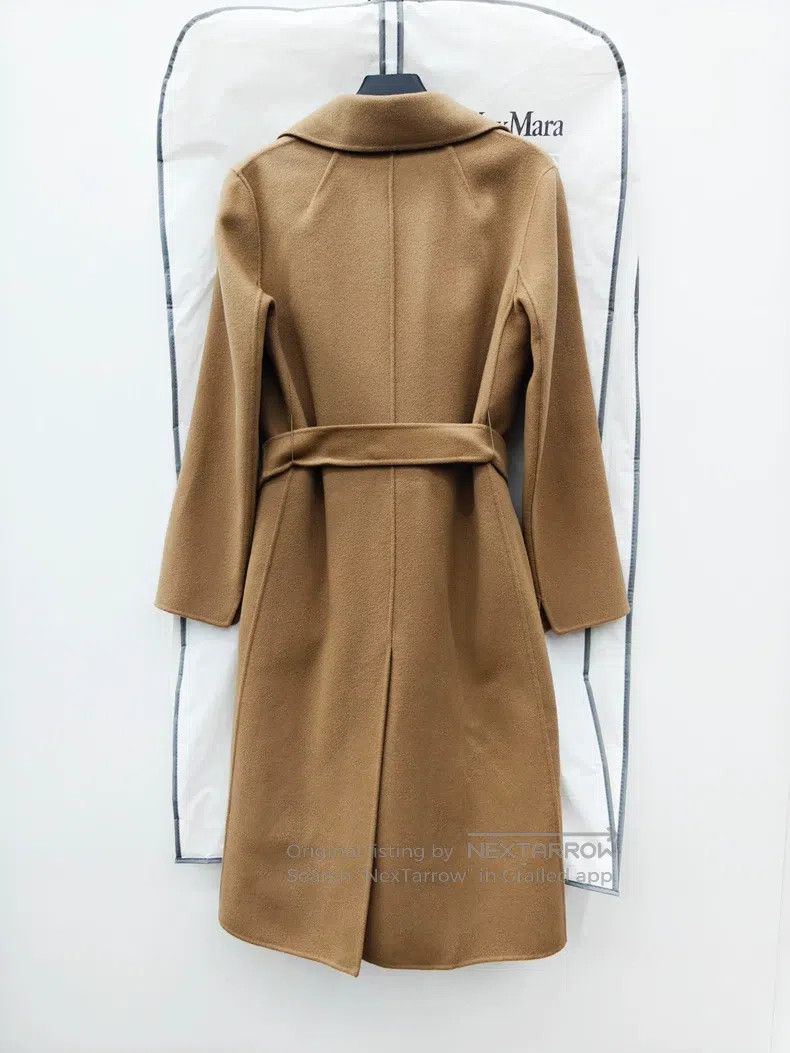 Max Mara Max Mara 100% Sheep Wool Lapel Slightly Wide Belted Overco Size XS / US 0-2 / IT 36-38 - 2 Thumbnail