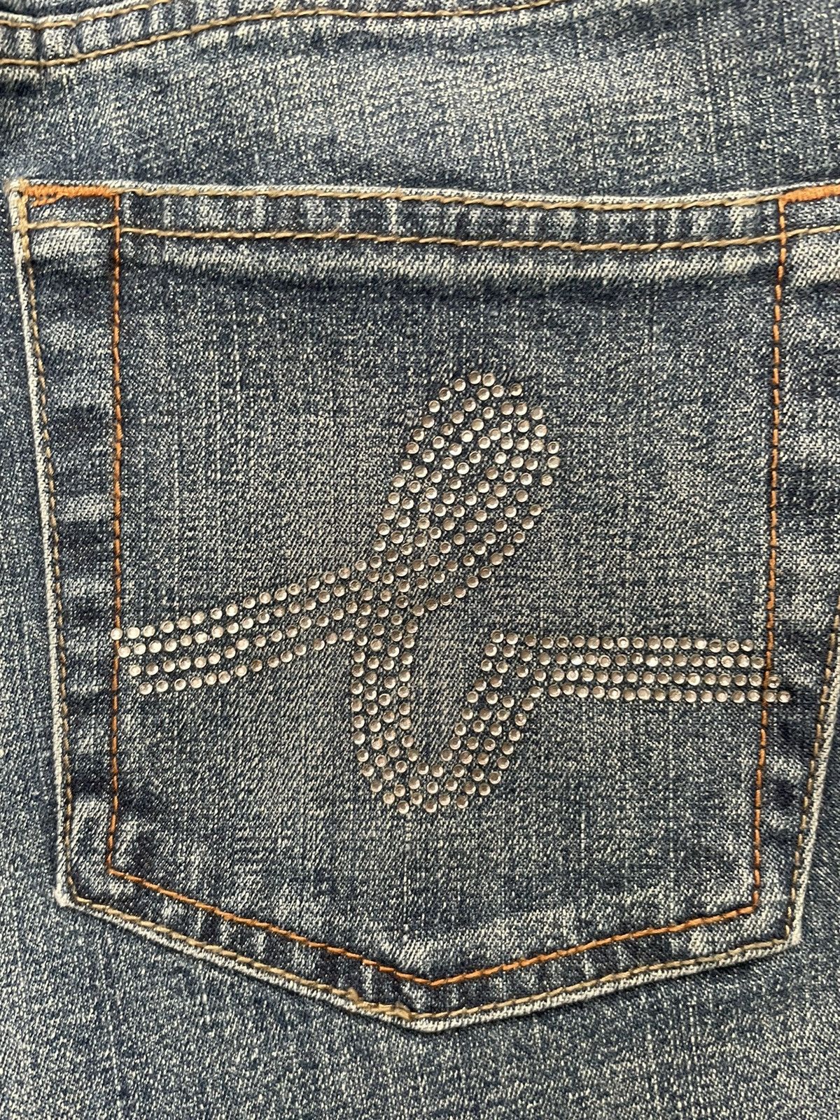 Bebe × Designer Bebe Flare Distresed Denim Size 33" - 7 Thumbnail