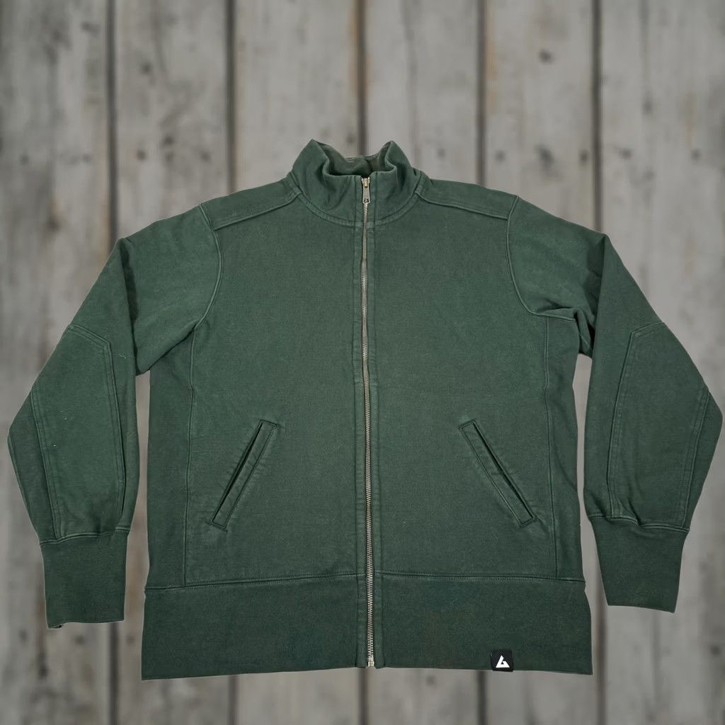 Vintage American Giant Sweatshirt Mens L Green Full Zip Heavyweight Cotton Fleece USA Work Size US L / EU 52-54 / 3 - 1 Thumbnail