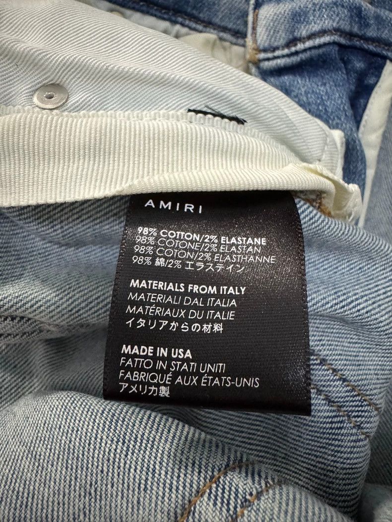 Amiri Amiri 17ss OG Cashew Flower Mx1 Stitched Blue Jeans 2501-Ne Size US 31 - 4 Thumbnail